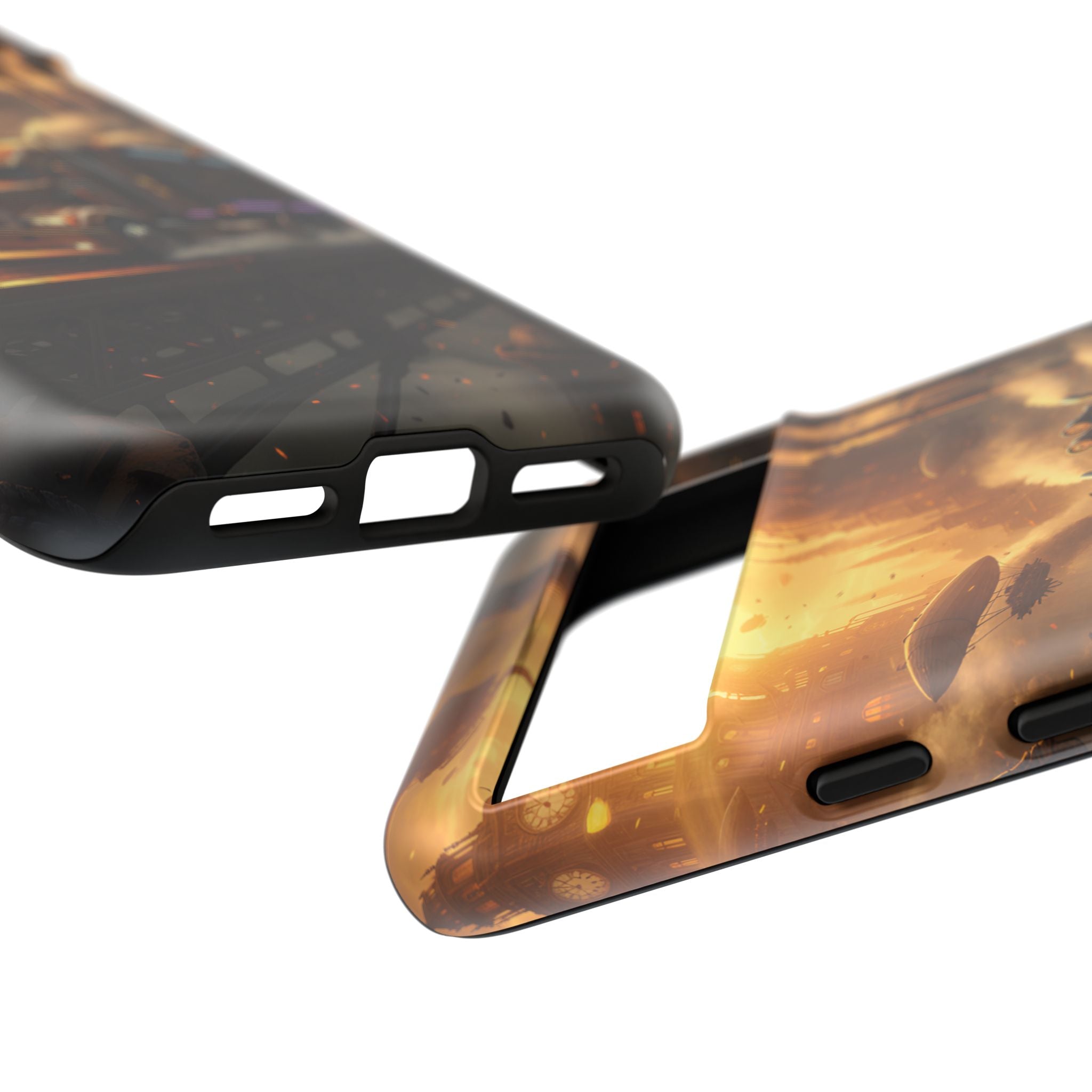 Steampunk Freightliner Phone Case — Rugged Trucking Cityscape iPhone Cover