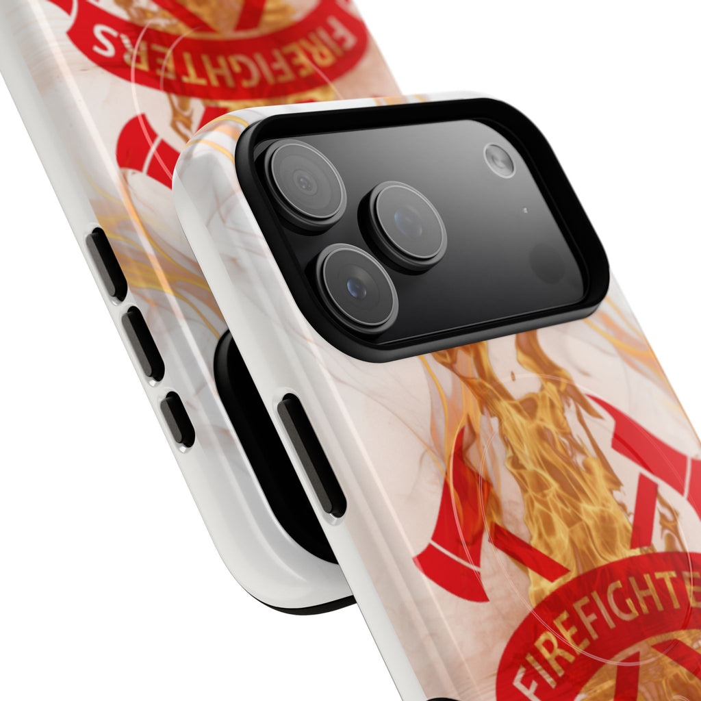 Firefighter Emblem Tough Magnetic Phone Case — Flame Design