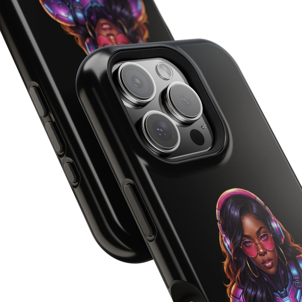 Gamer Girl Cyber Armor Phone Case — Impact‑Resistant Protective Cover