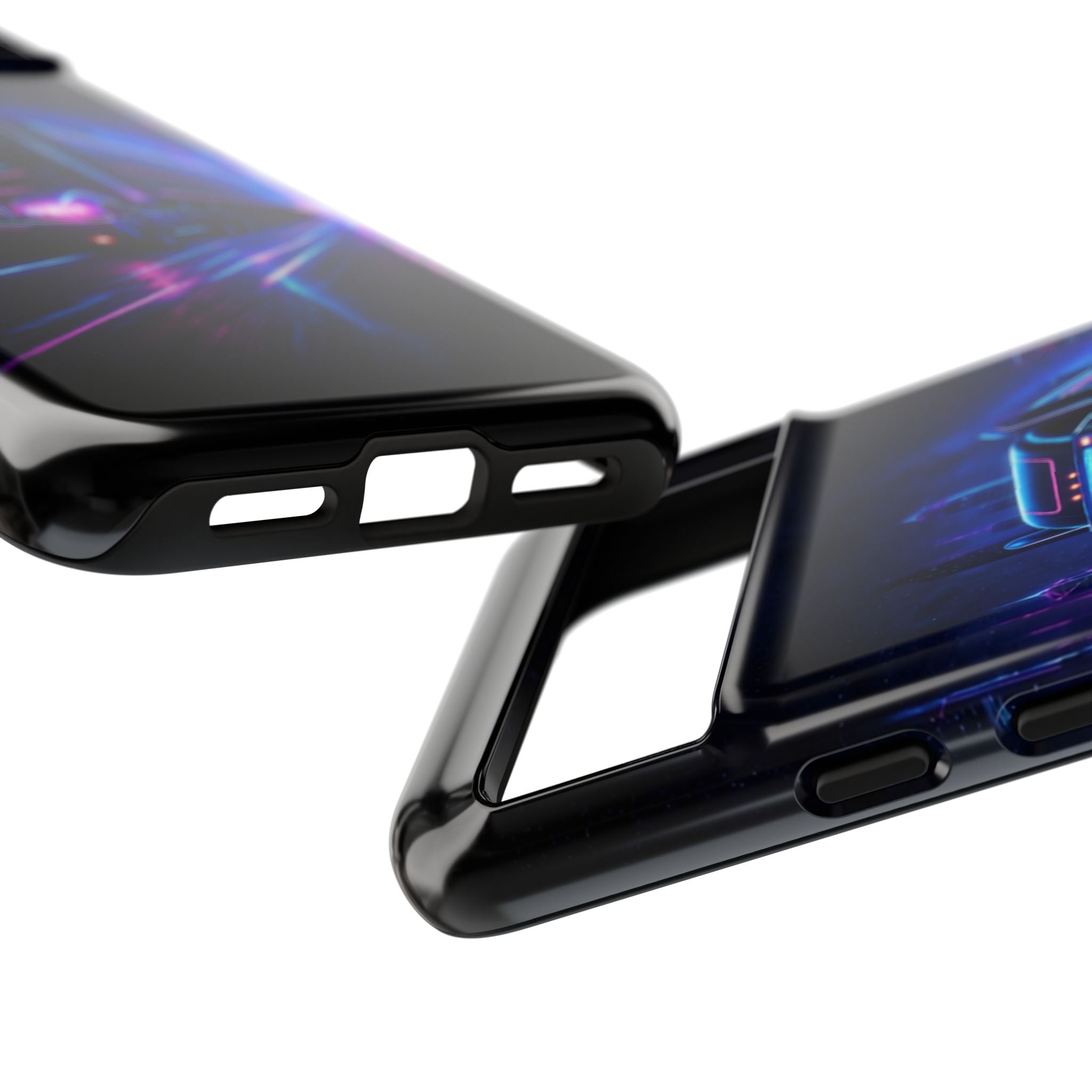 Neon Retro Rig Phone Case — Trucker Semi Truck Nightscape Protective Case