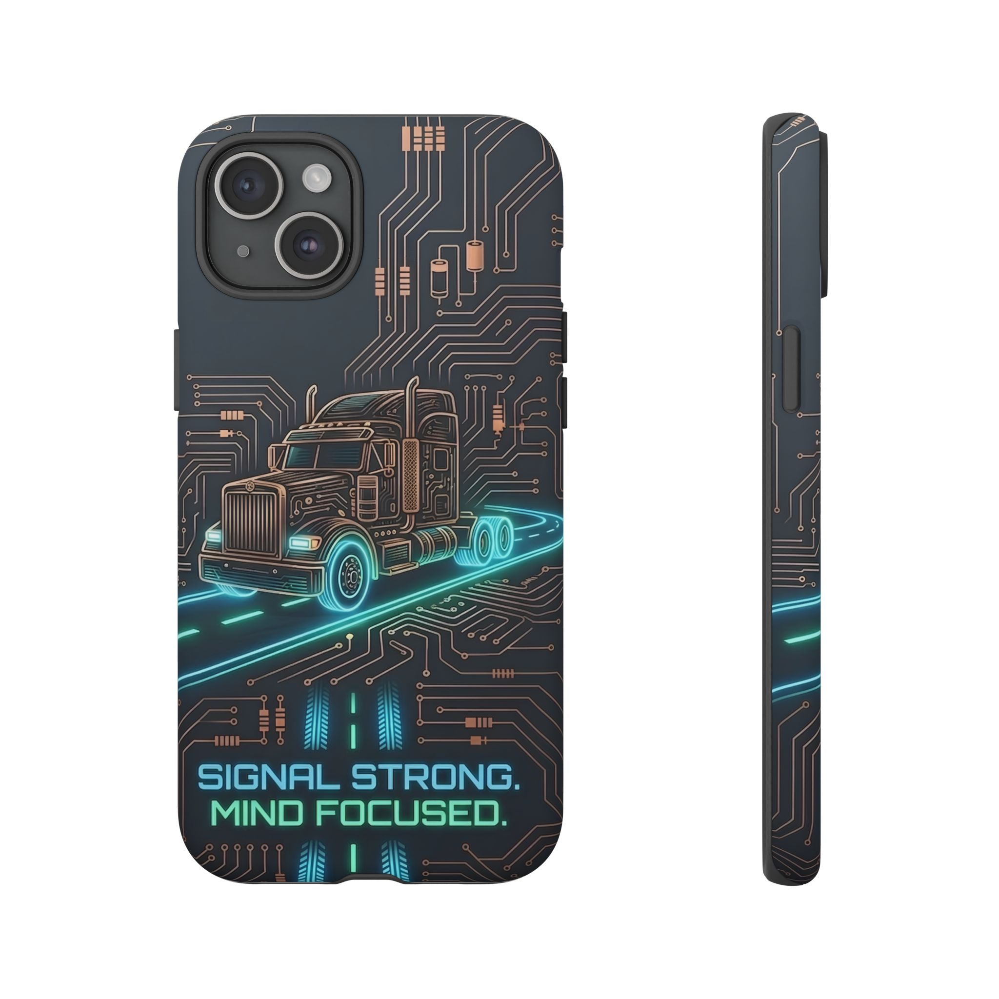 Truck Driver Gamer Phone Case — “Real Life. No Pause Button.”