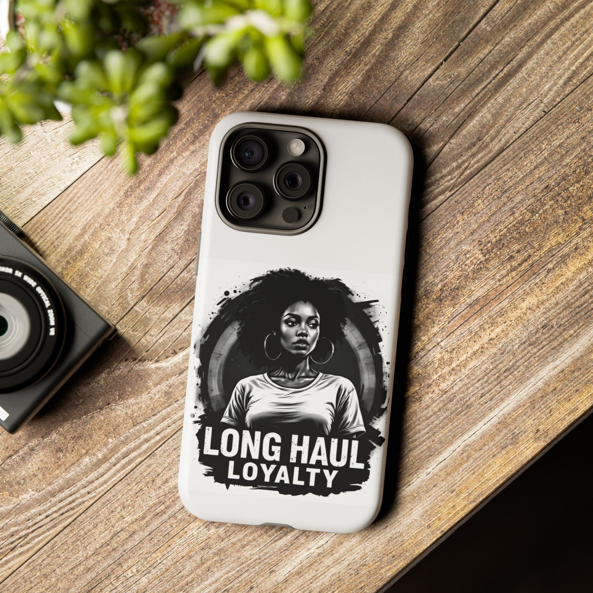 Phone Case — "Long Haul Loyalty" Black & White Portrait Protective Case