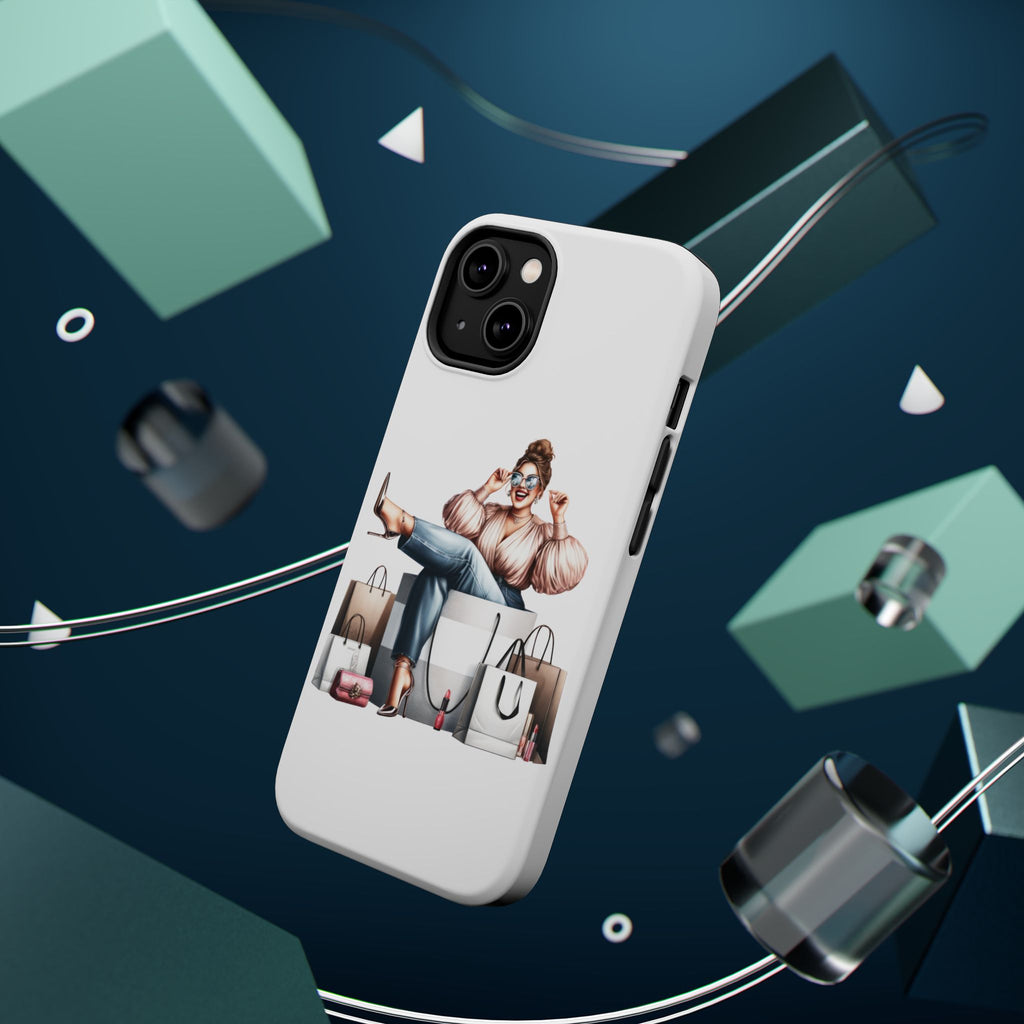Magnetic Impact-Resistant Case — Luxury Shopper Goddess on Clouds Phone Cover