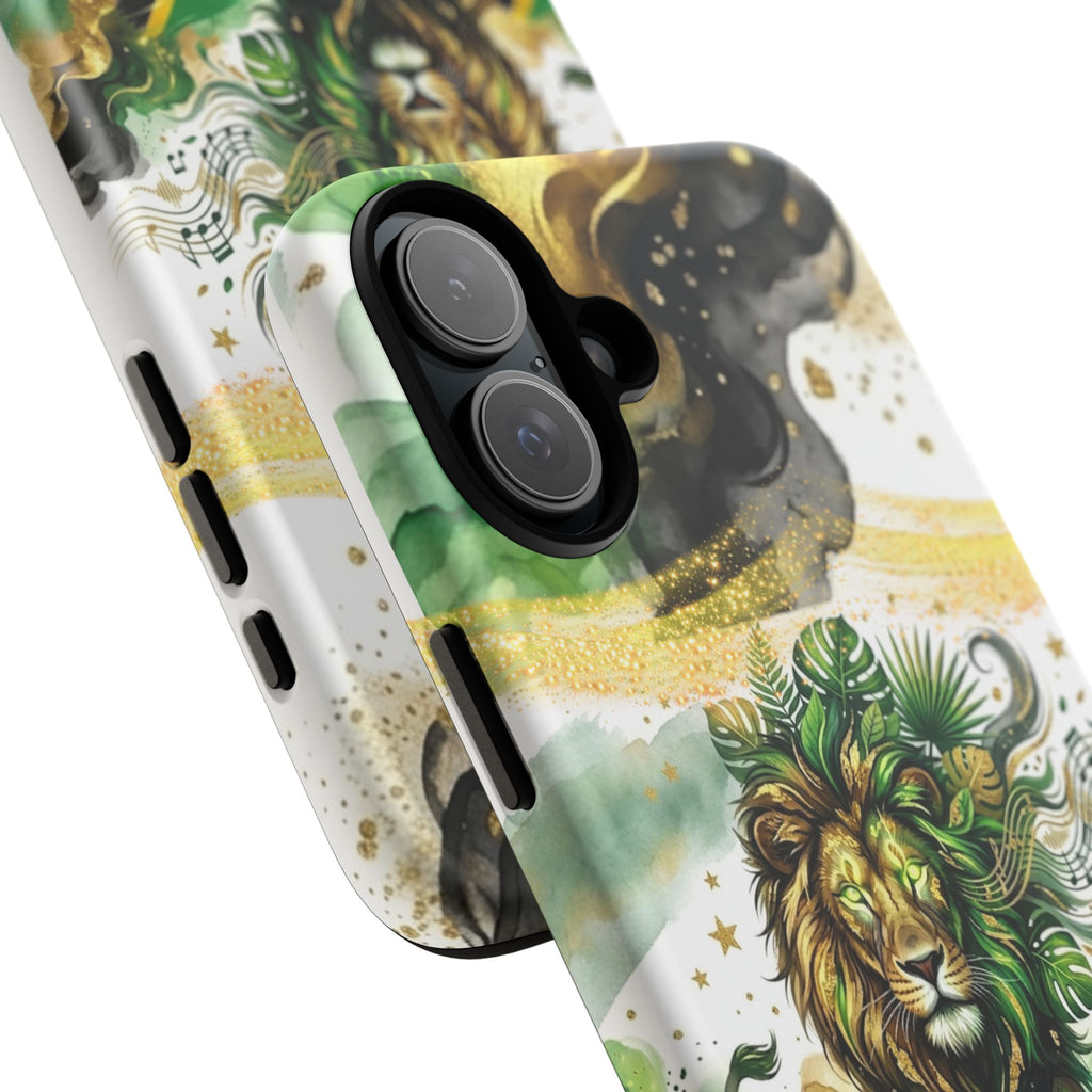 Reggae Lion Phone Case — Jamaican Flag Rasta Art Tough Phone Cover