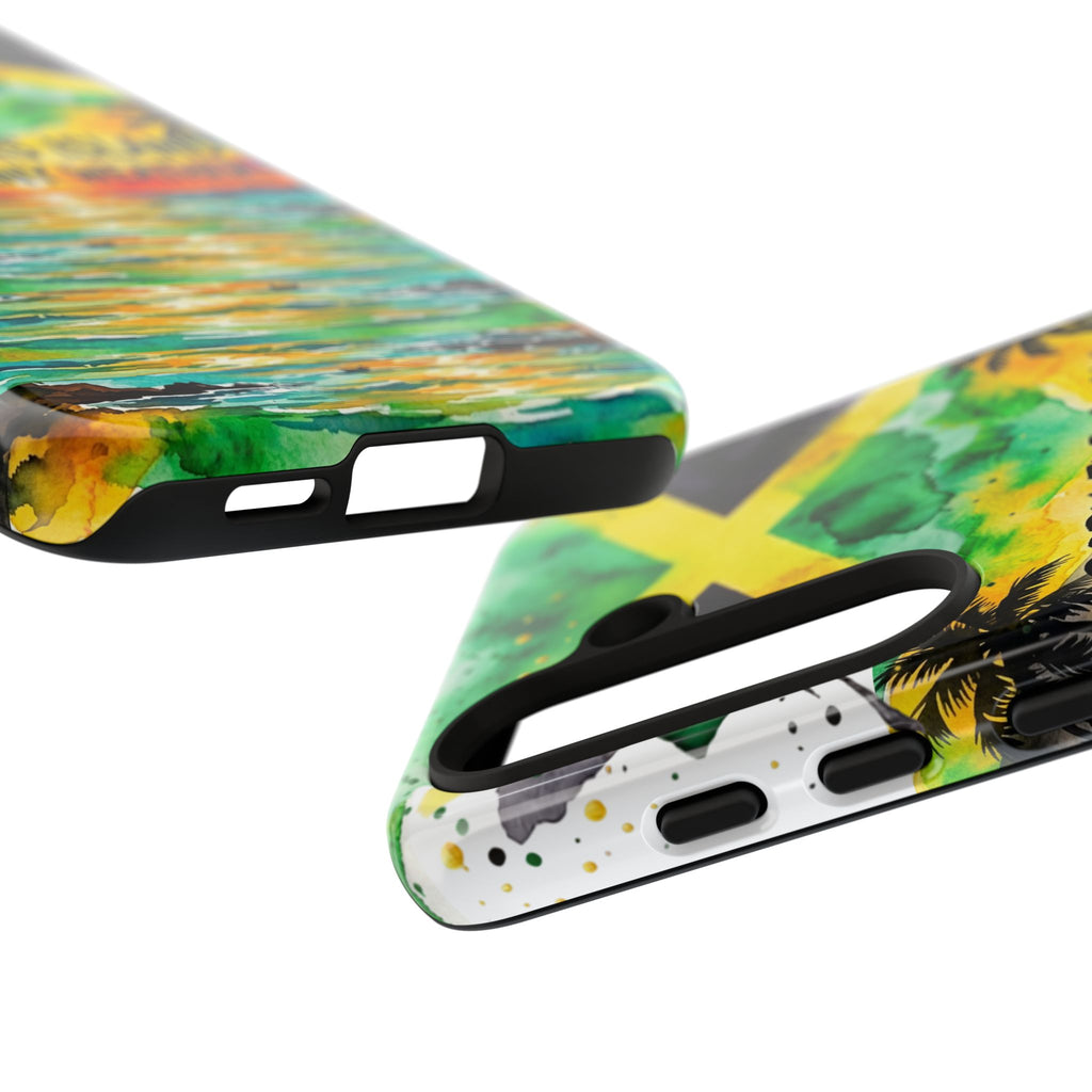 Phone Case — "Born Fi Dis Island, Built Fi Any Weather" Tropical Beach Protective Case