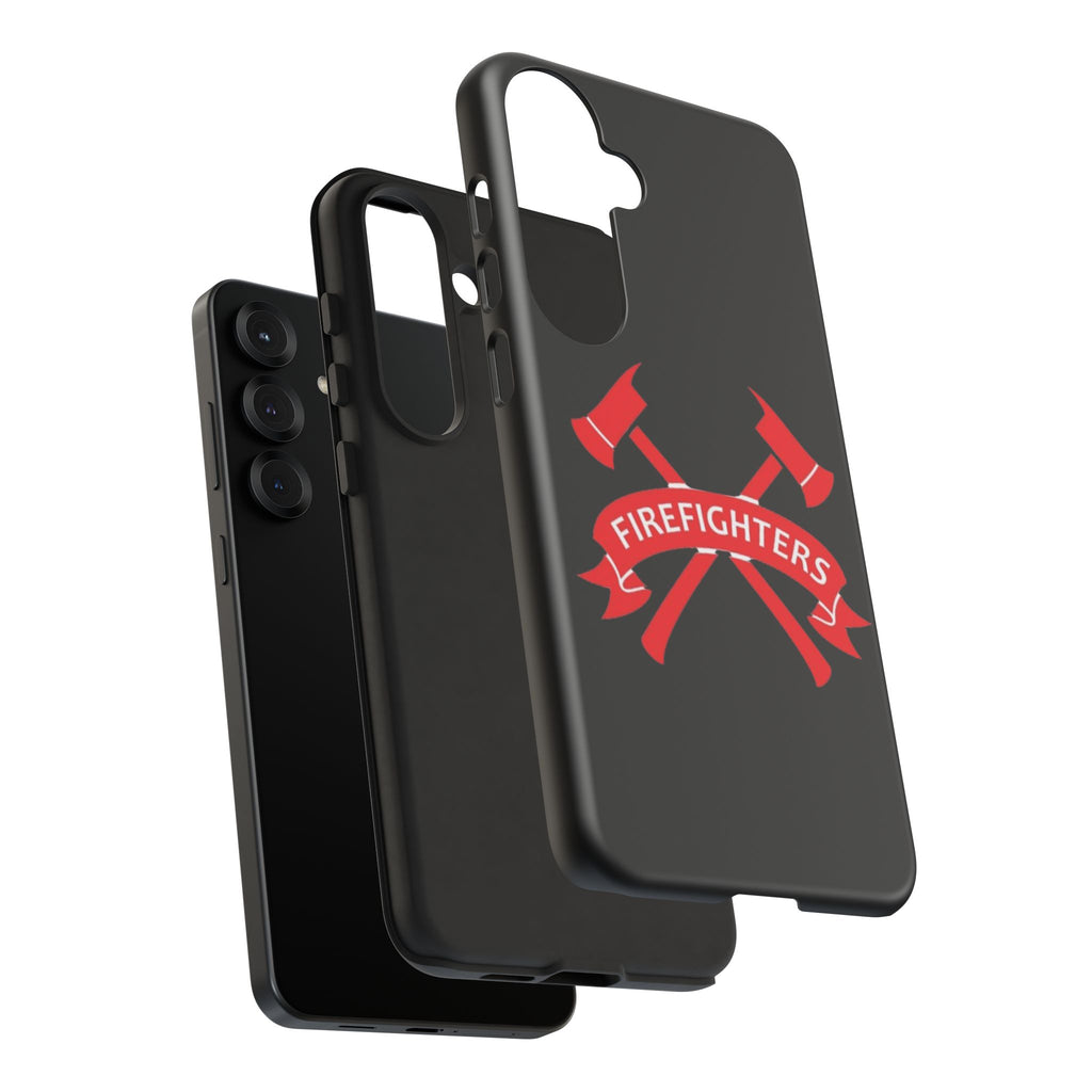 Firefighters Tough Phone Case — Red Crossed Axes Design