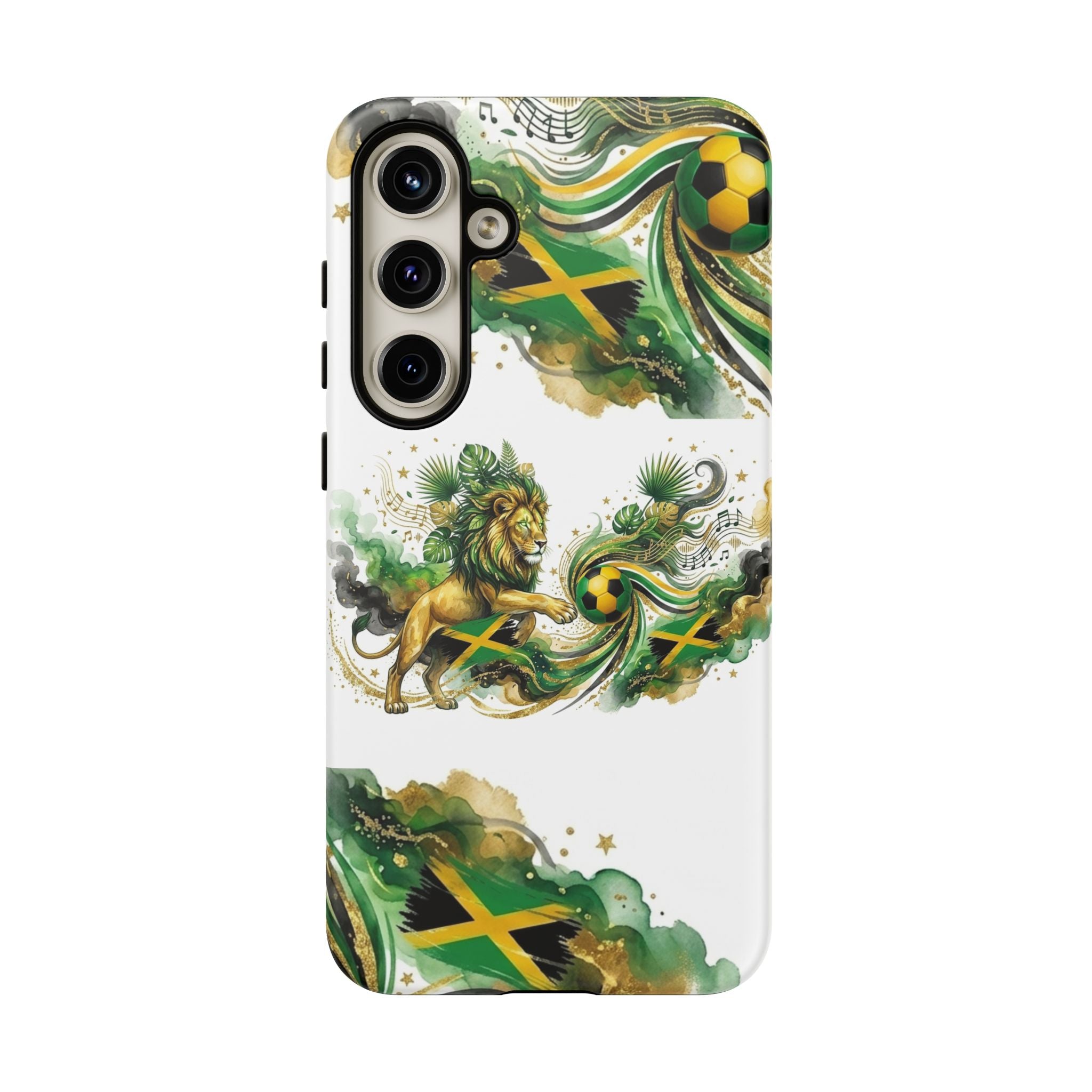 Jamaica Lion Phone Case — Jamaican Flag Rasta Protective Tough Case