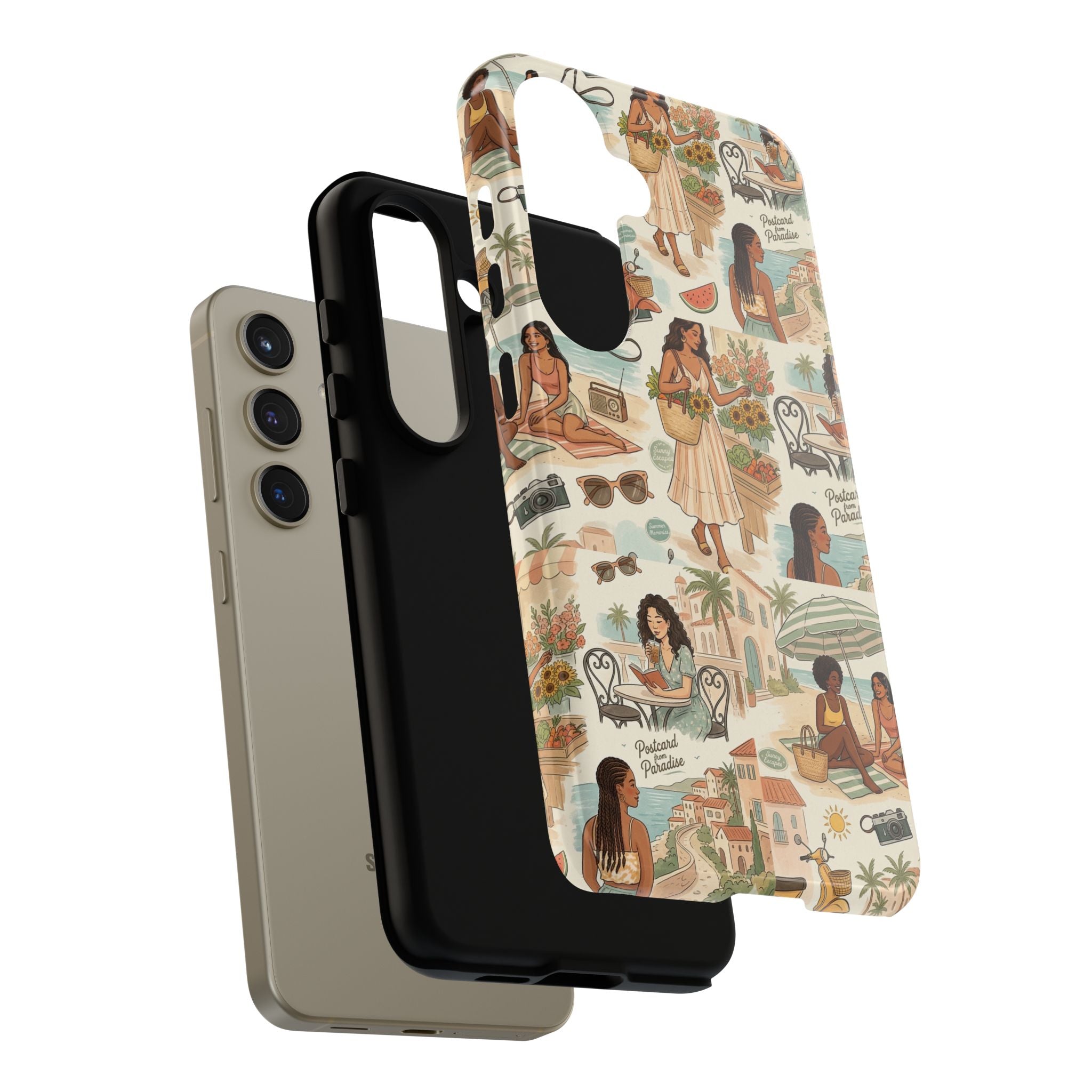 Tropical Vacation Phone Case — Vintage Beach Women Pattern