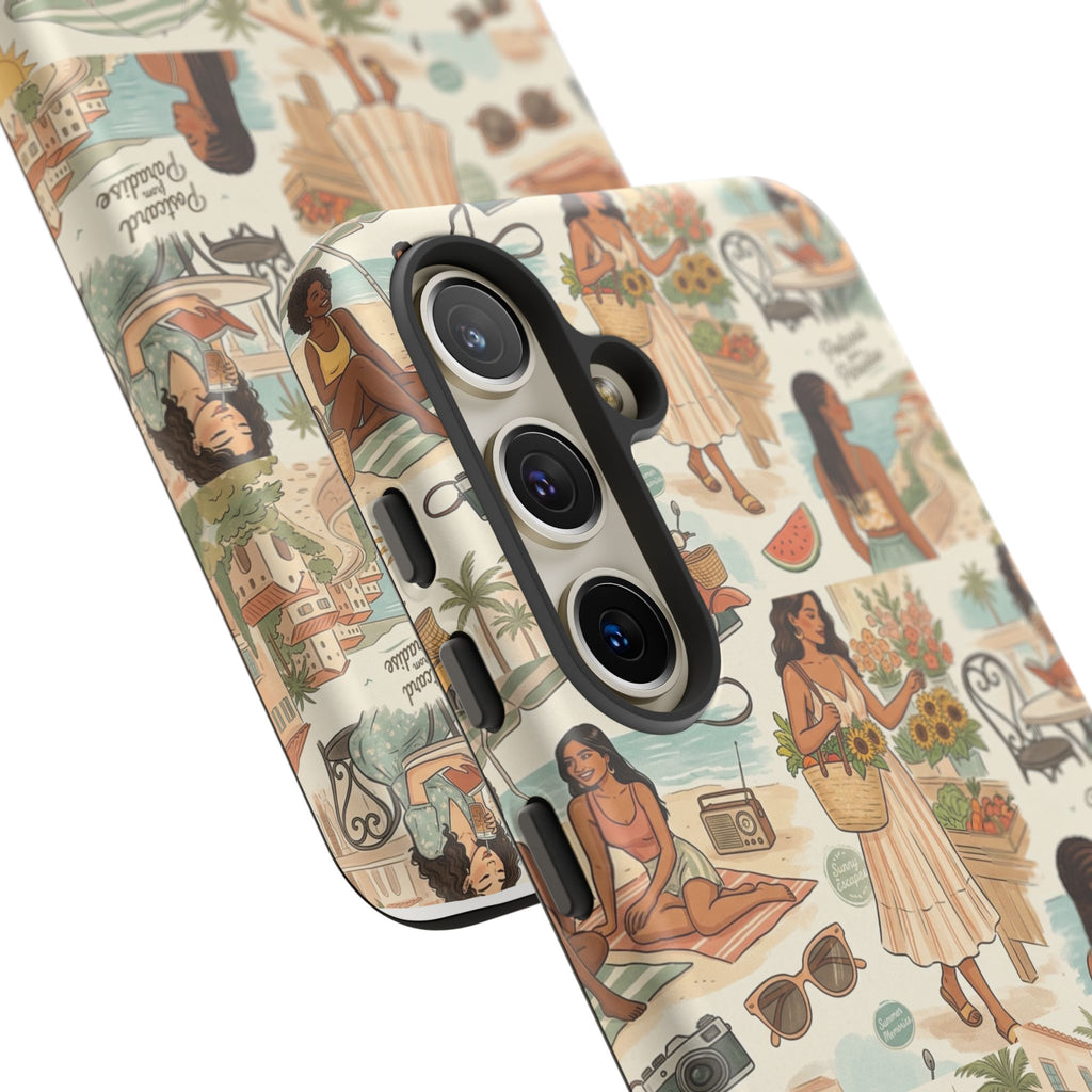 Tropical Vacation Phone Case — Vintage Beach Women Pattern