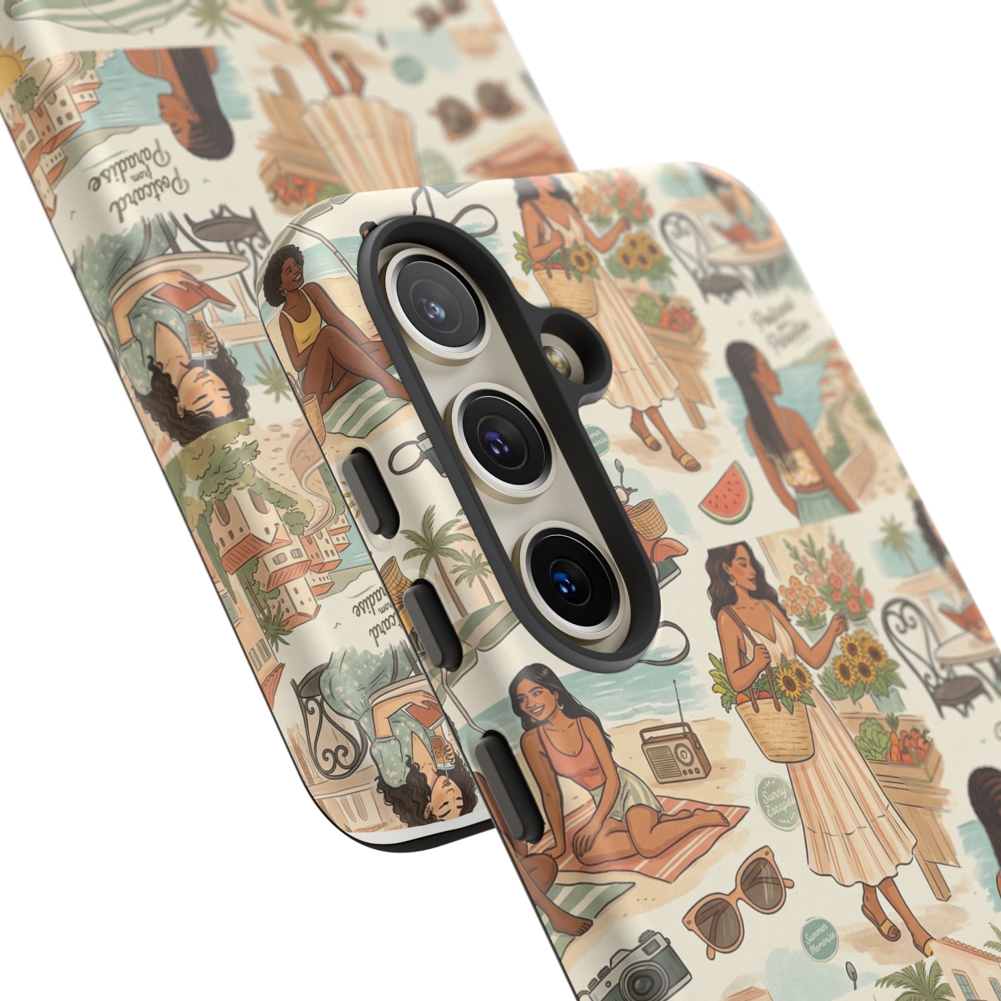 Tropical Vacation Phone Case — Vintage Beach Women Pattern