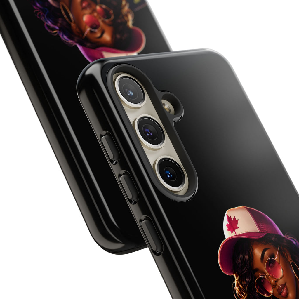 Phone Case — Stylish Urban Woman Design with Maple Cap
