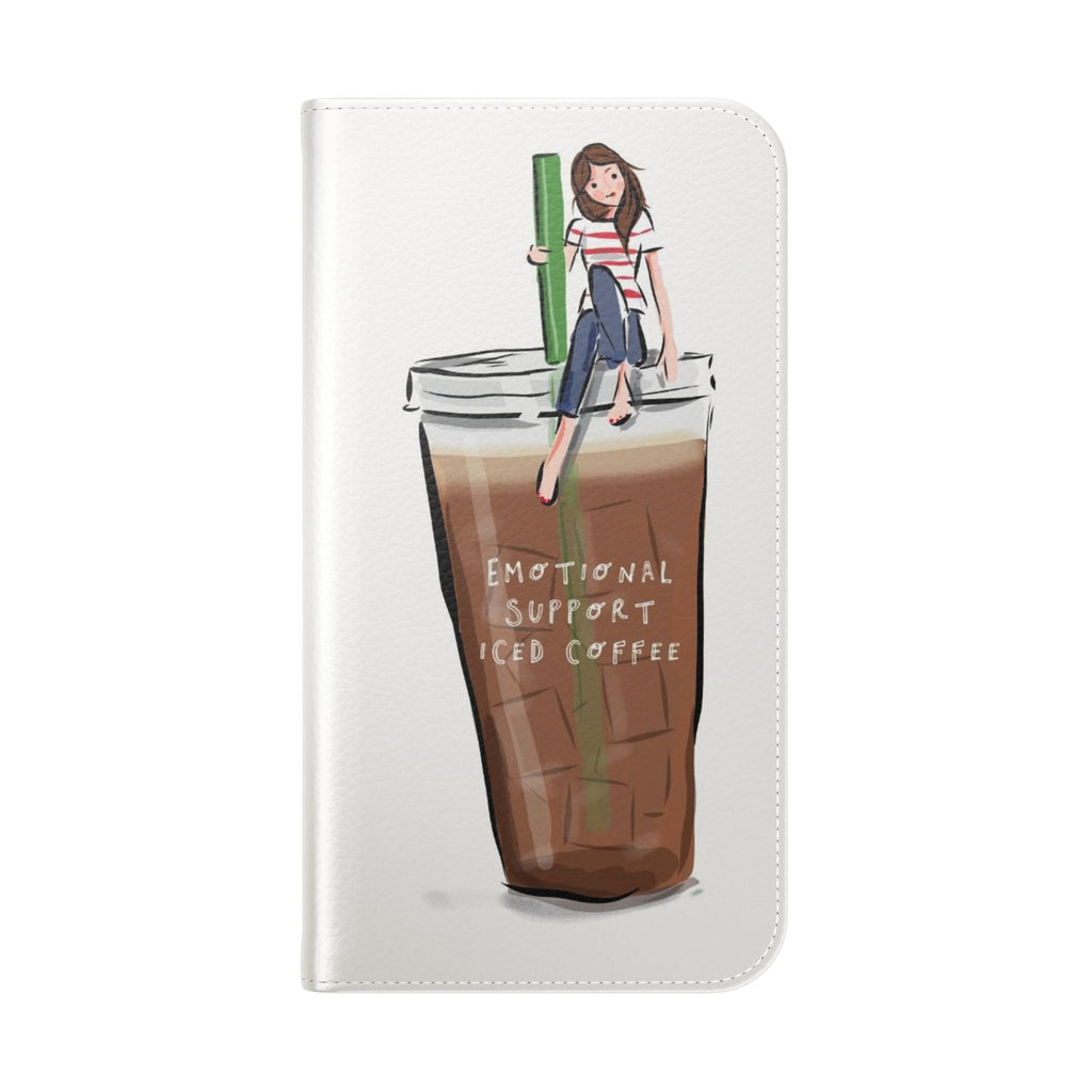 Flip Case — "Emotional Support Iced Coffee" Phone Wallet Case