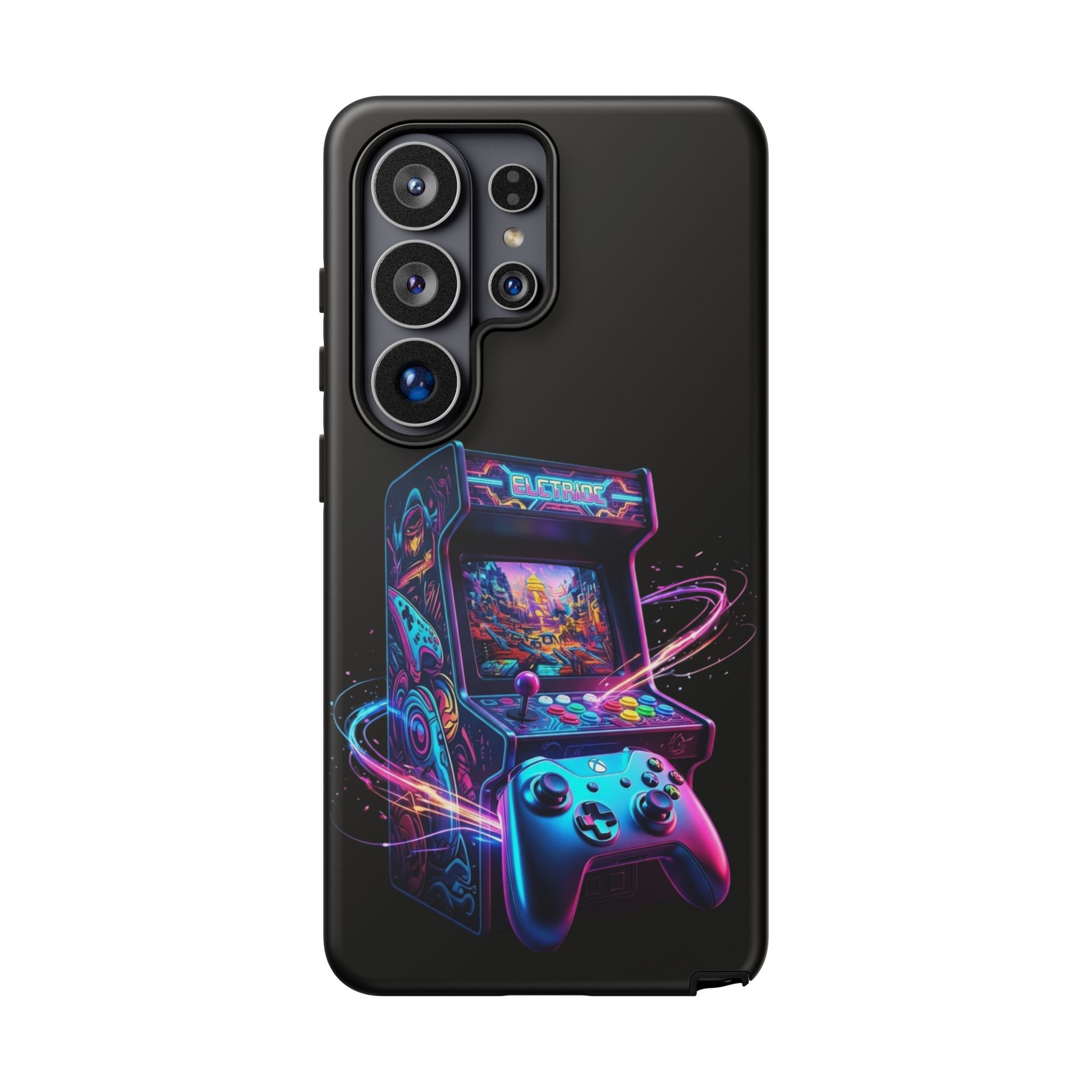 Retro Arcade Phone Case — Neon Gaming Controller Design