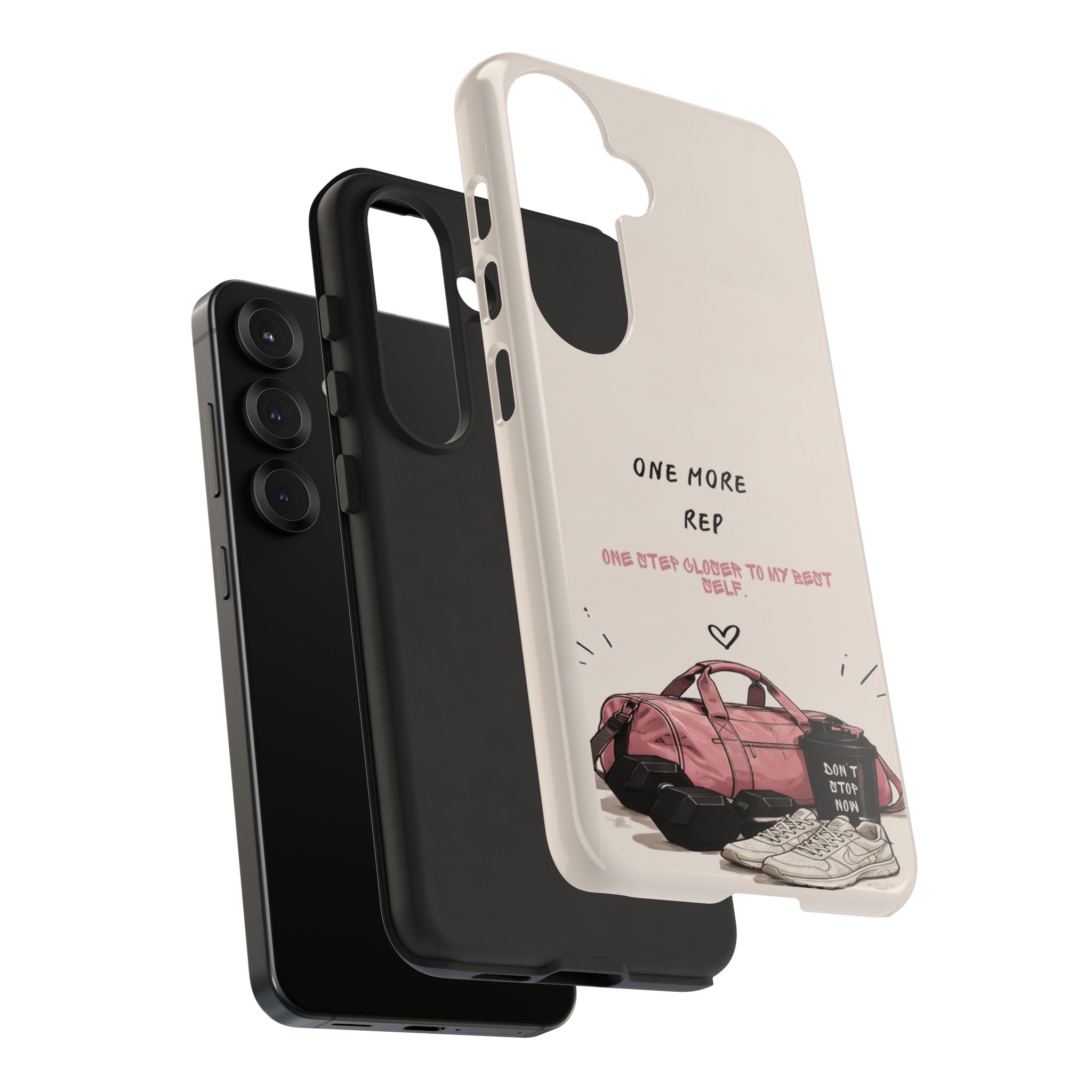 Gym Phone Case — "One More Rep" Workout Duffle & Sneakers Protective Case