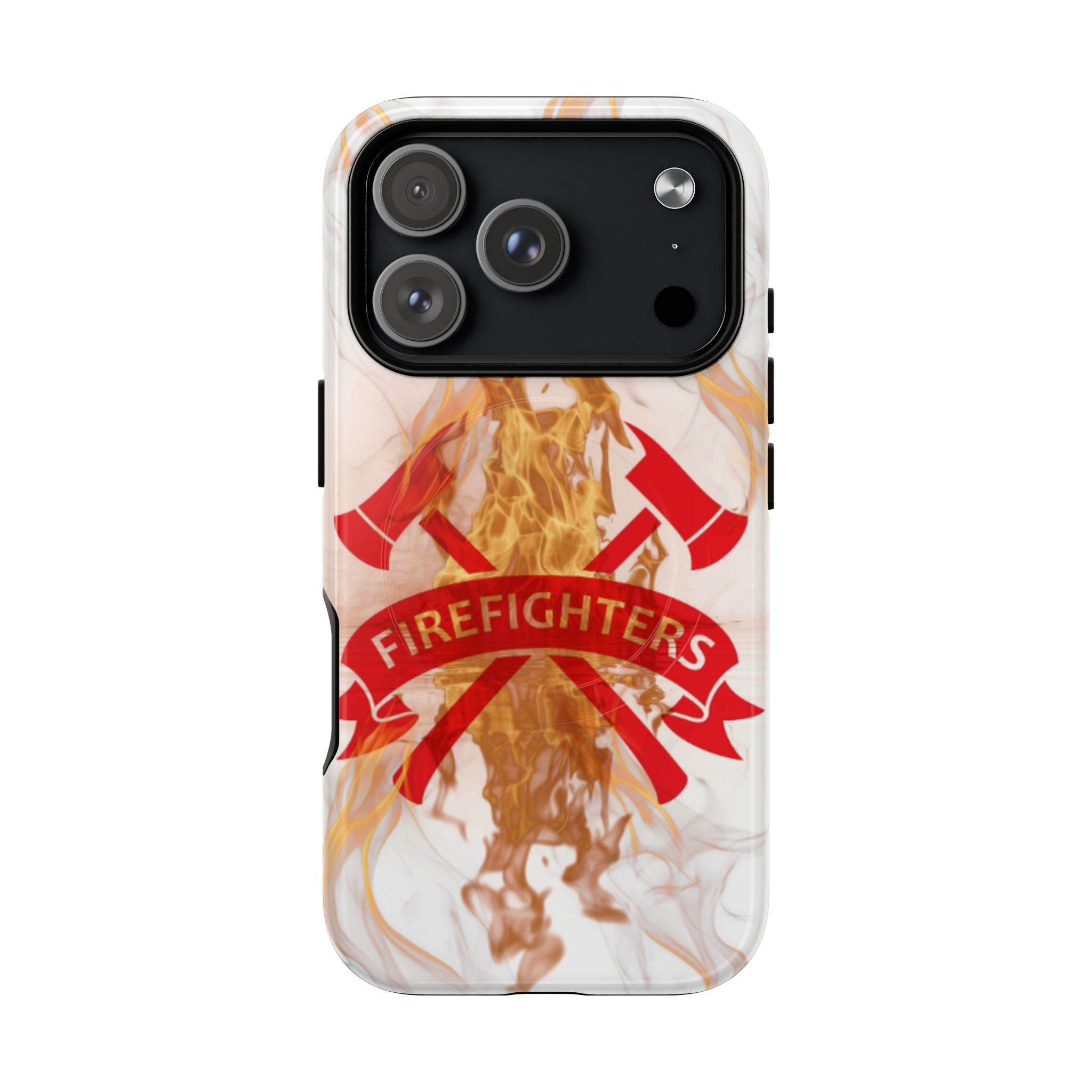 Firefighter Emblem Tough Magnetic Phone Case — Flame Design