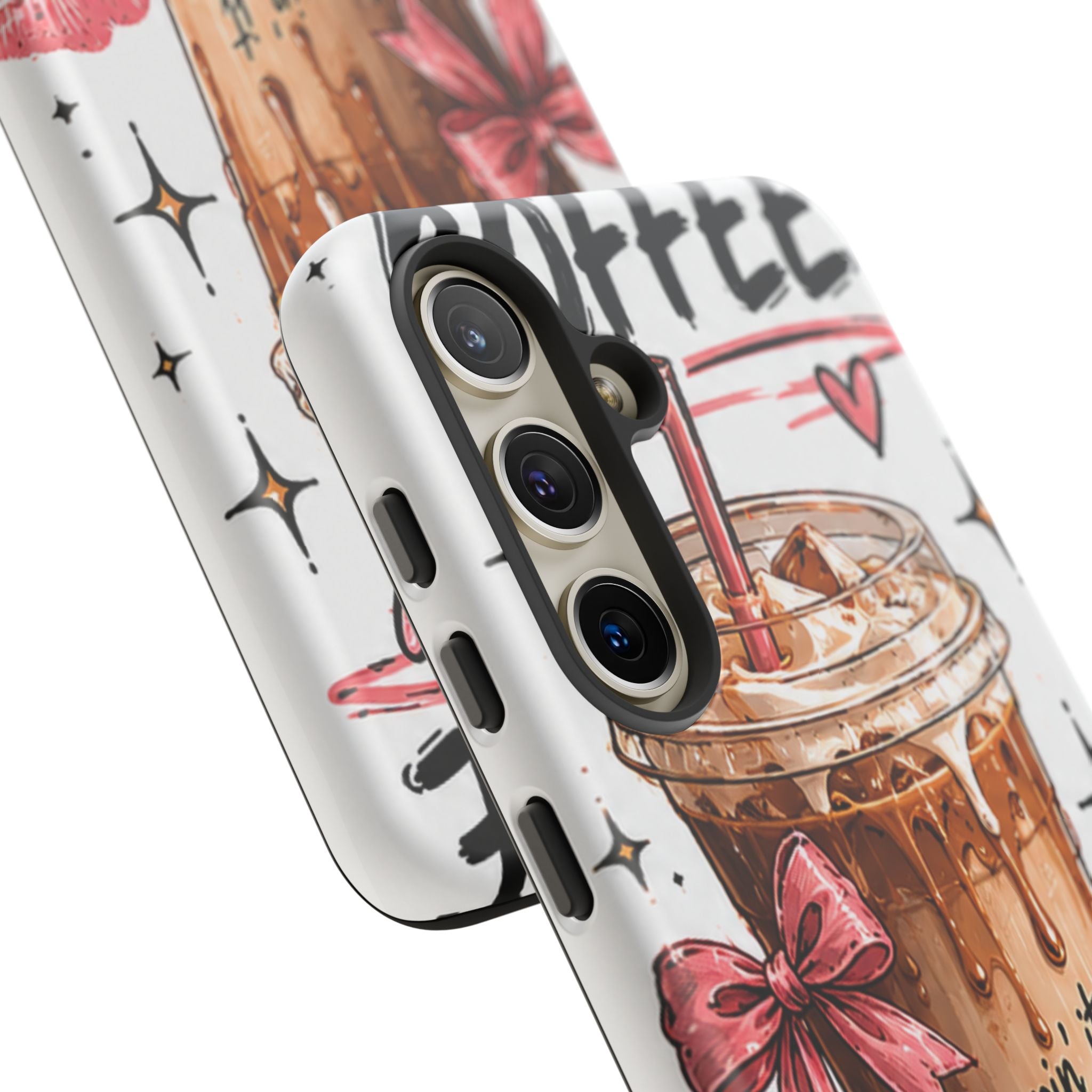Phone Case — "Keepin' It Cute & Caffeinated" Iced Coffee Design