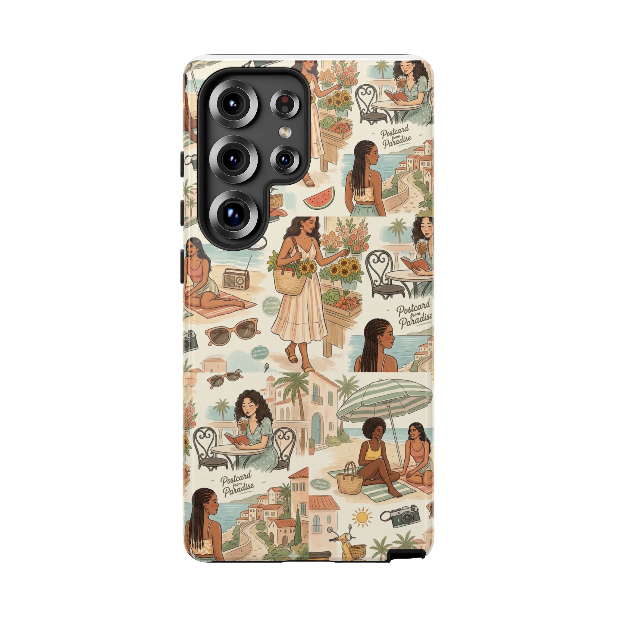 Tropical Vacation Phone Case — Vintage Beach Women Pattern