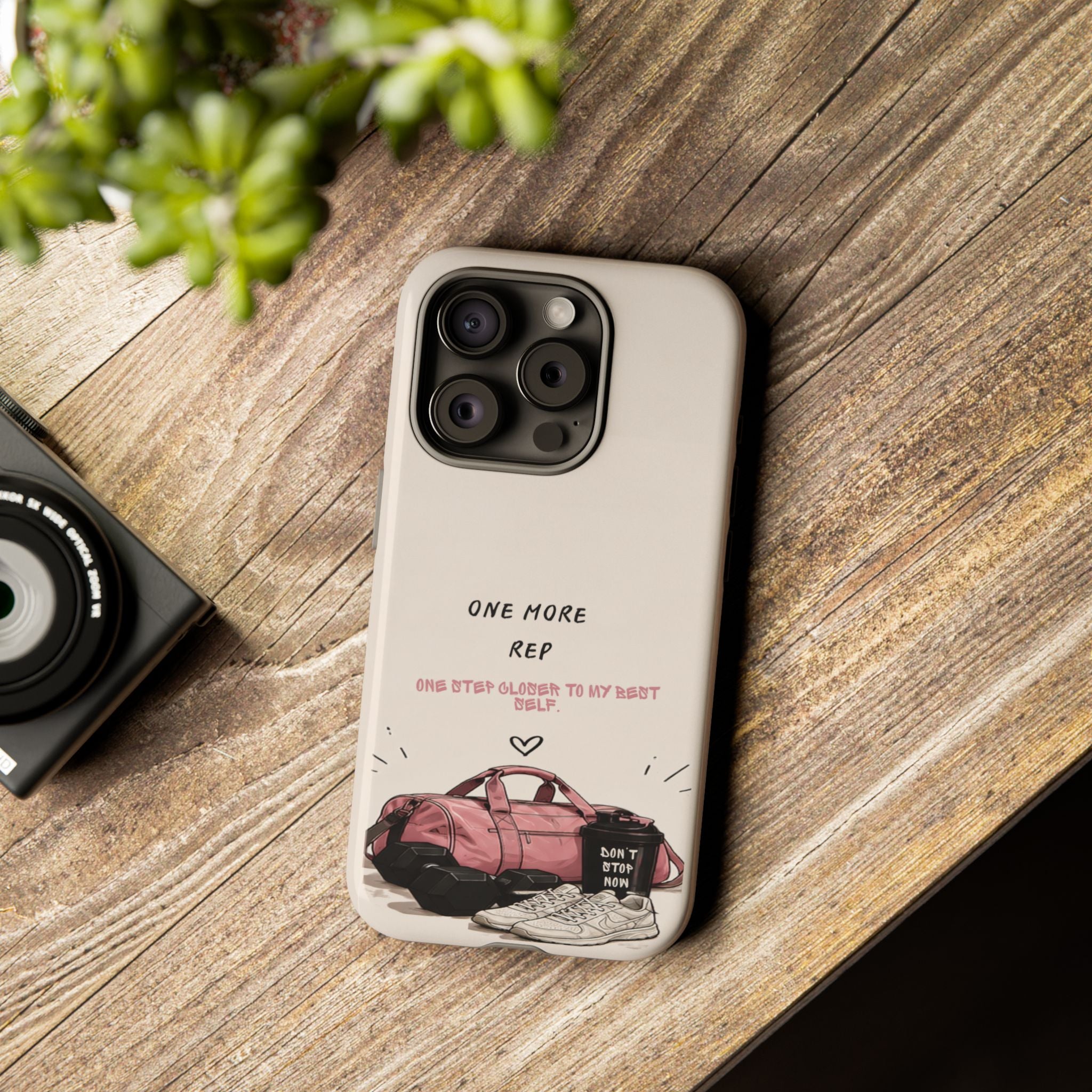 Gym Phone Case — "One More Rep" Workout Duffle & Sneakers Protective Case
