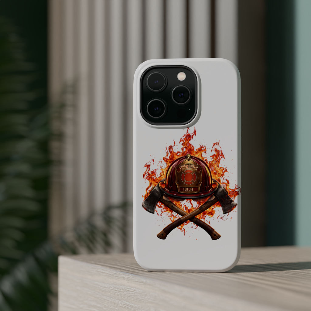 Firefighter Helmet Flames Phone Case — Station 117 Magnetic Impact-Resistant Case