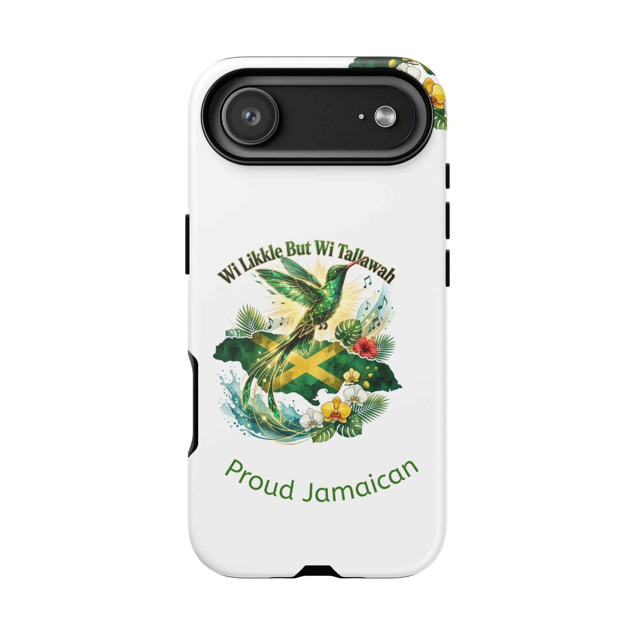 Jamaica Hummingbird Phone Case — “Wi Likkle But Wi Tallawah” Tropical Protective Cover