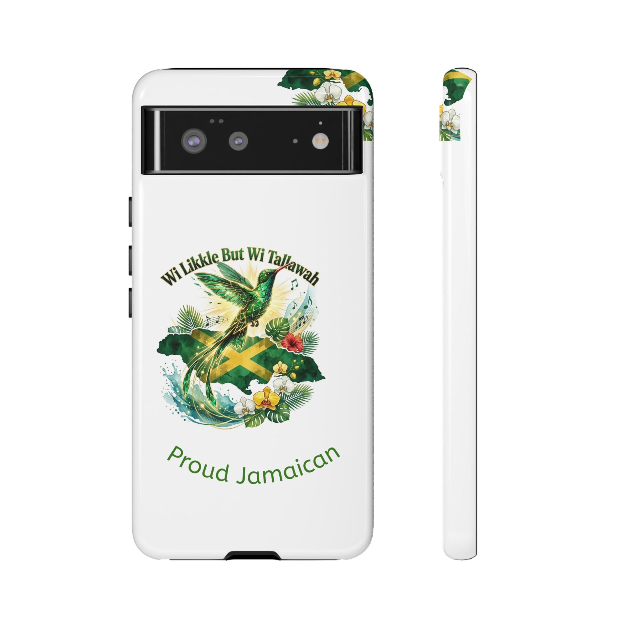 Jamaica Hummingbird Phone Case — “Wi Likkle But Wi Tallawah” Tropical Protective Cover