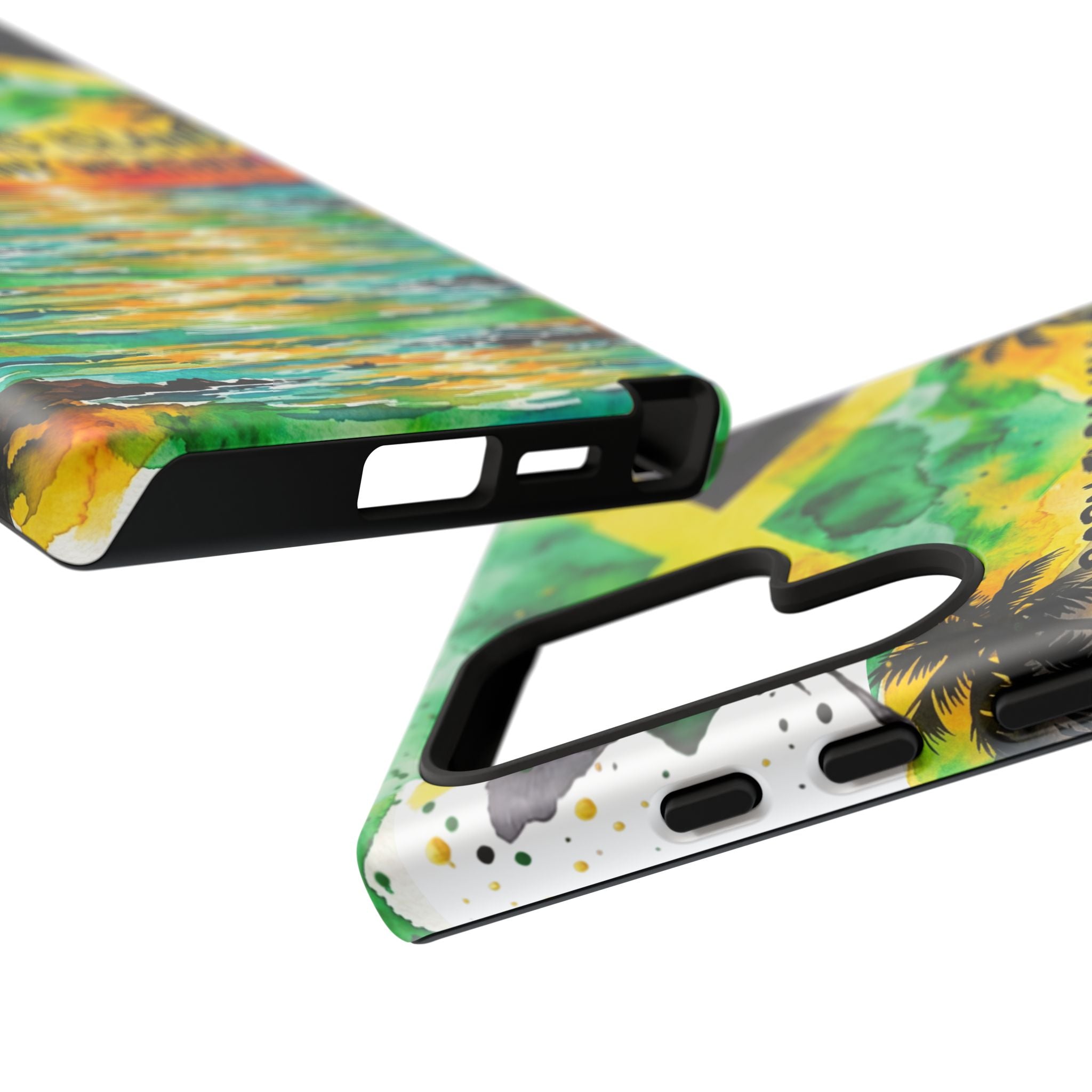 Phone Case — "Born Fi Dis Island, Built Fi Any Weather" Tropical Beach Protective Case