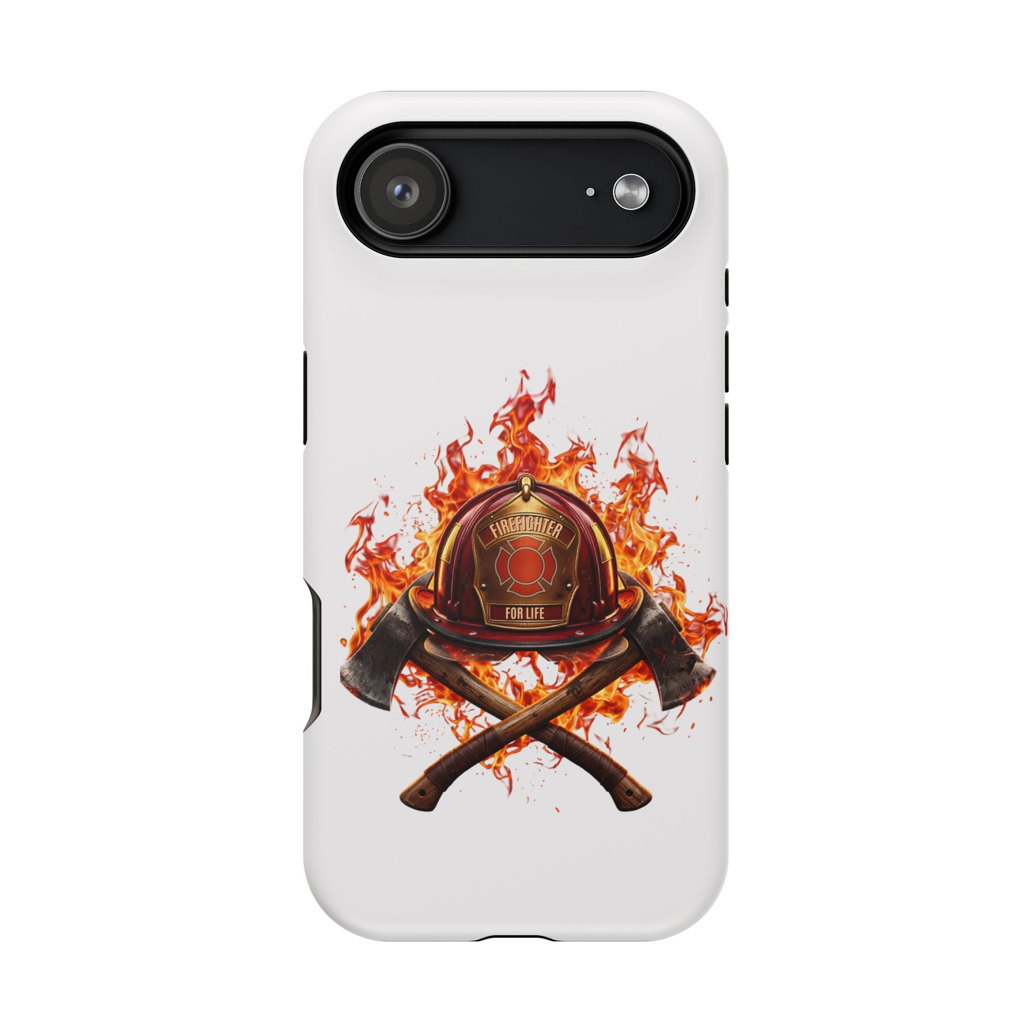 Firefighter Helmet Flames Phone Case — Station 117 Magnetic Impact-Resistant Case