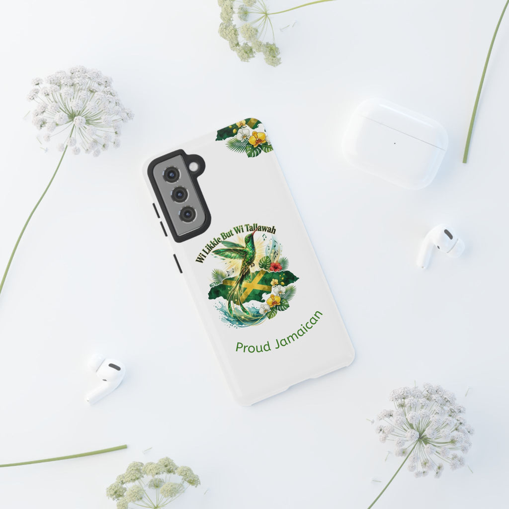 Jamaica Hummingbird Phone Case — “Wi Likkle But Wi Tallawah” Tropical Protective Cover