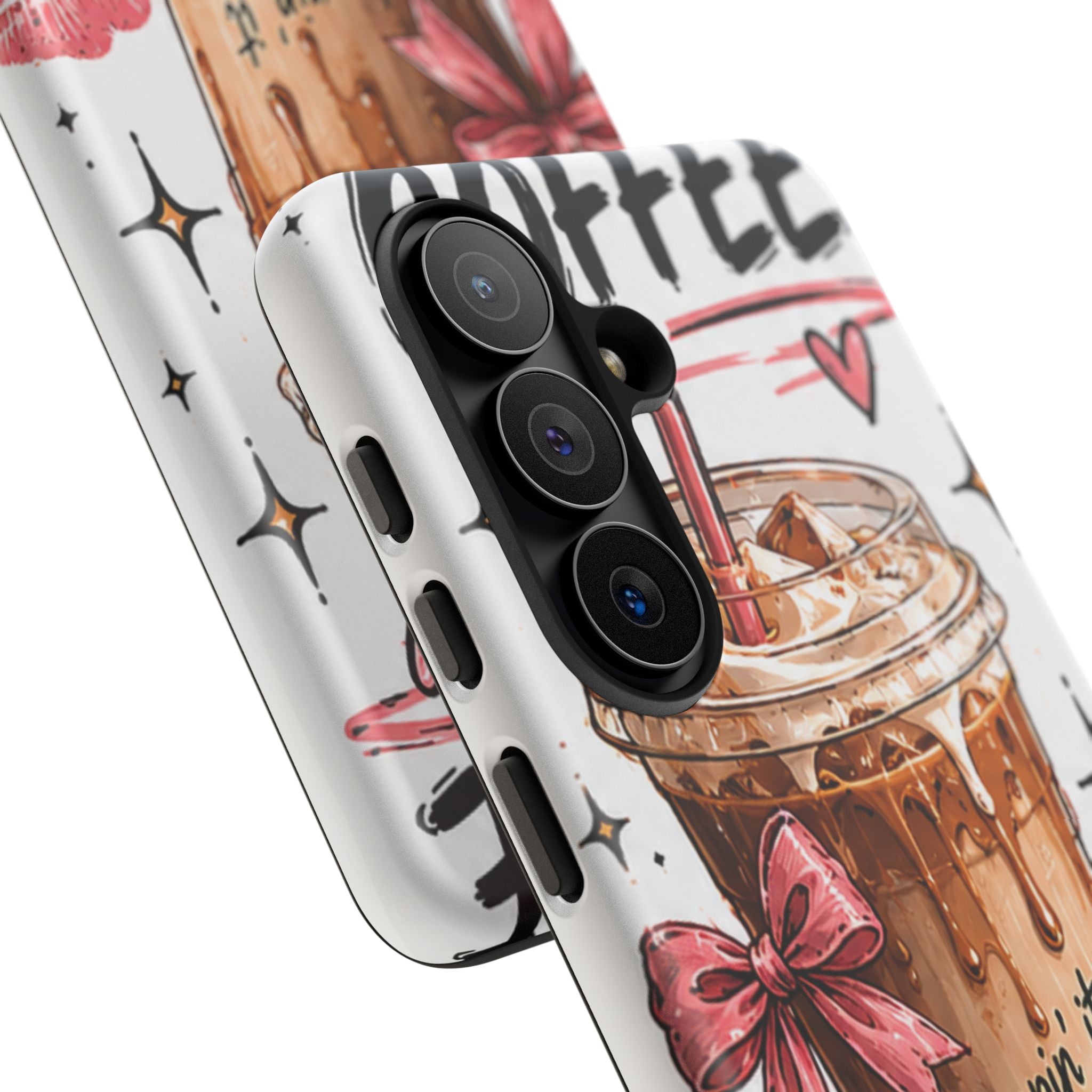 Phone Case — "Keepin' It Cute & Caffeinated" Iced Coffee Design