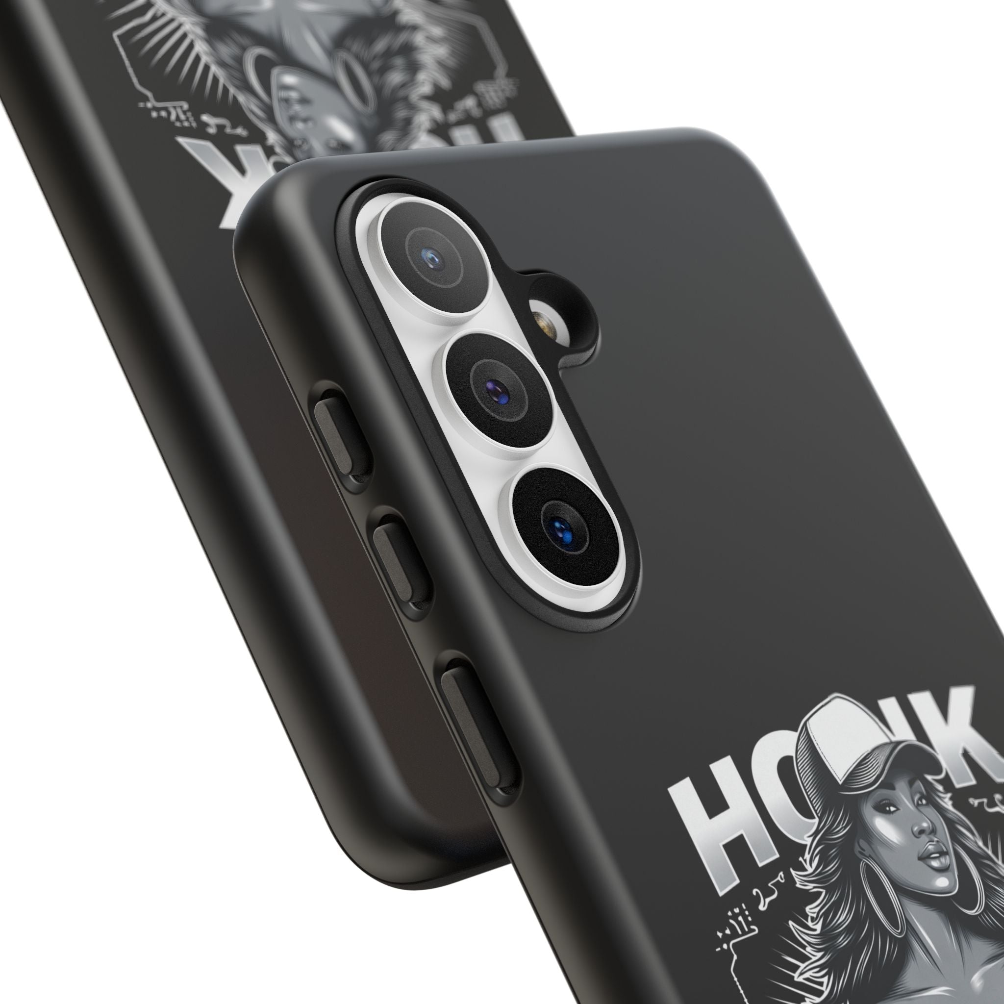 Phone Case — 'Honk' Trucker Girl Retro Semi Truck Protective Case