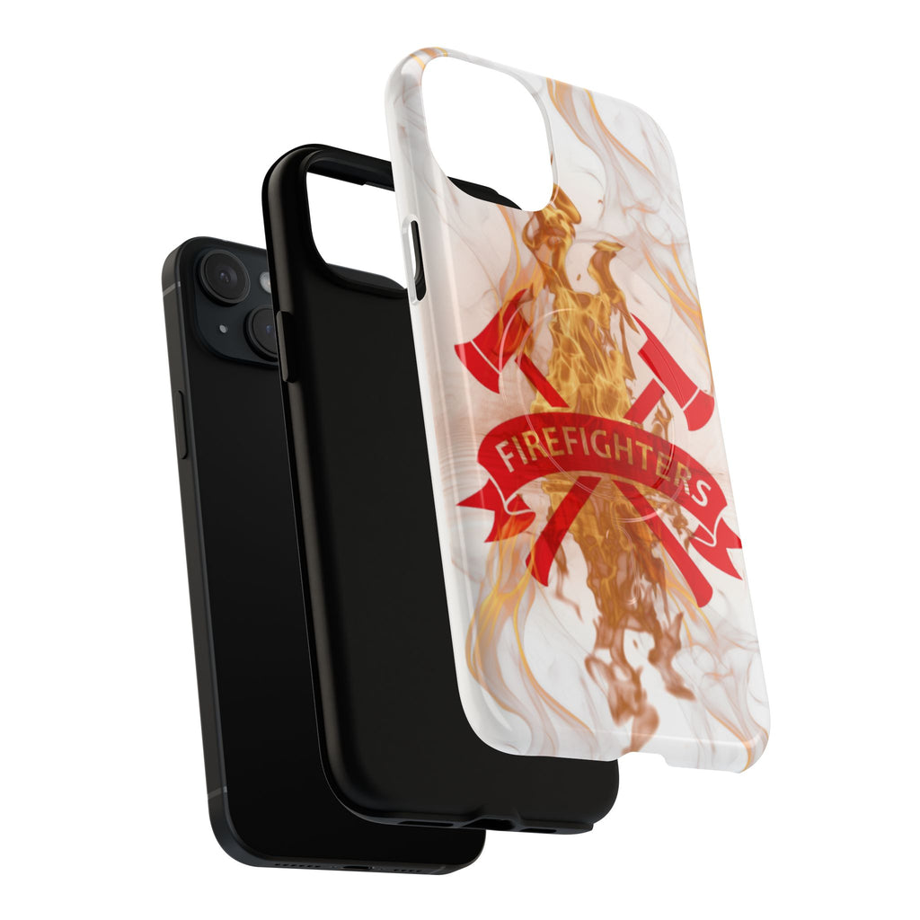 Firefighter Emblem Tough Magnetic Phone Case — Flame Design