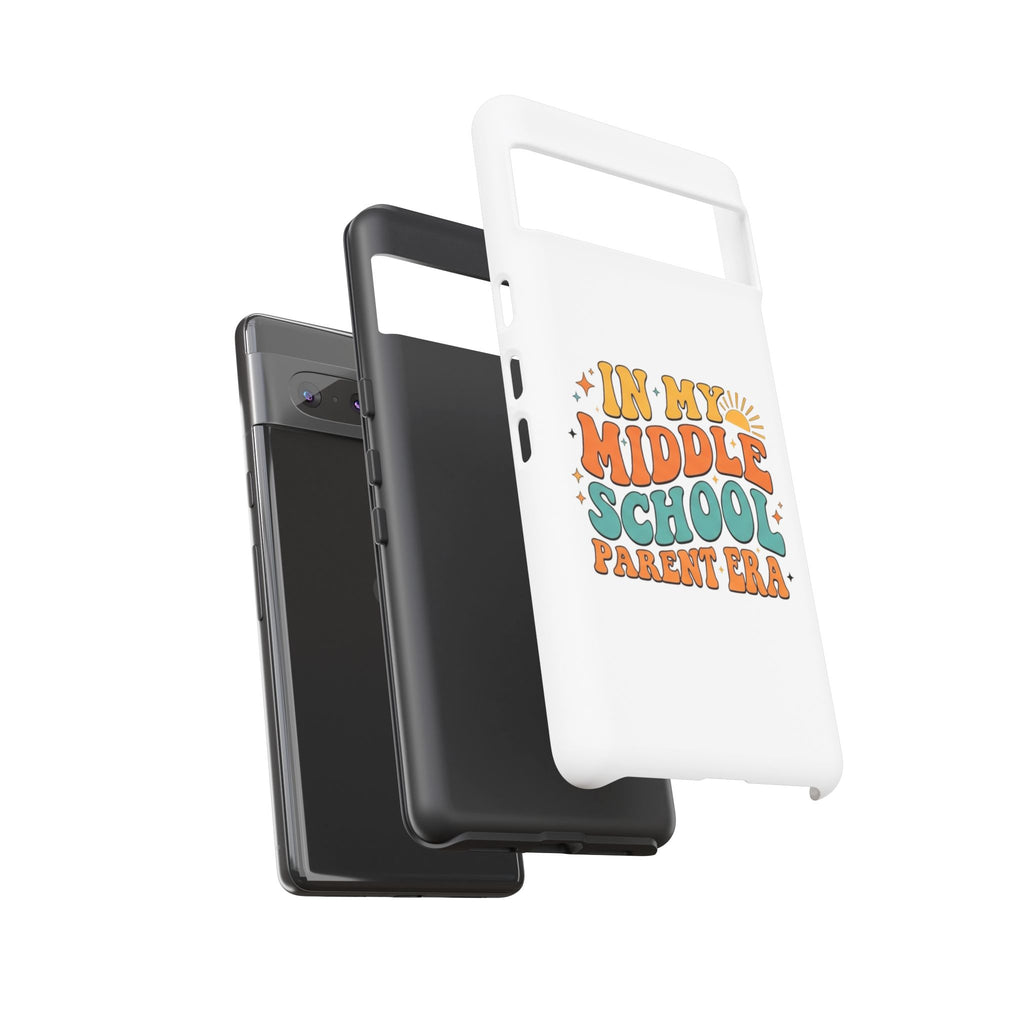 Middle School Parent Phone Case — "In My Middle School Parent Era" Retro Design