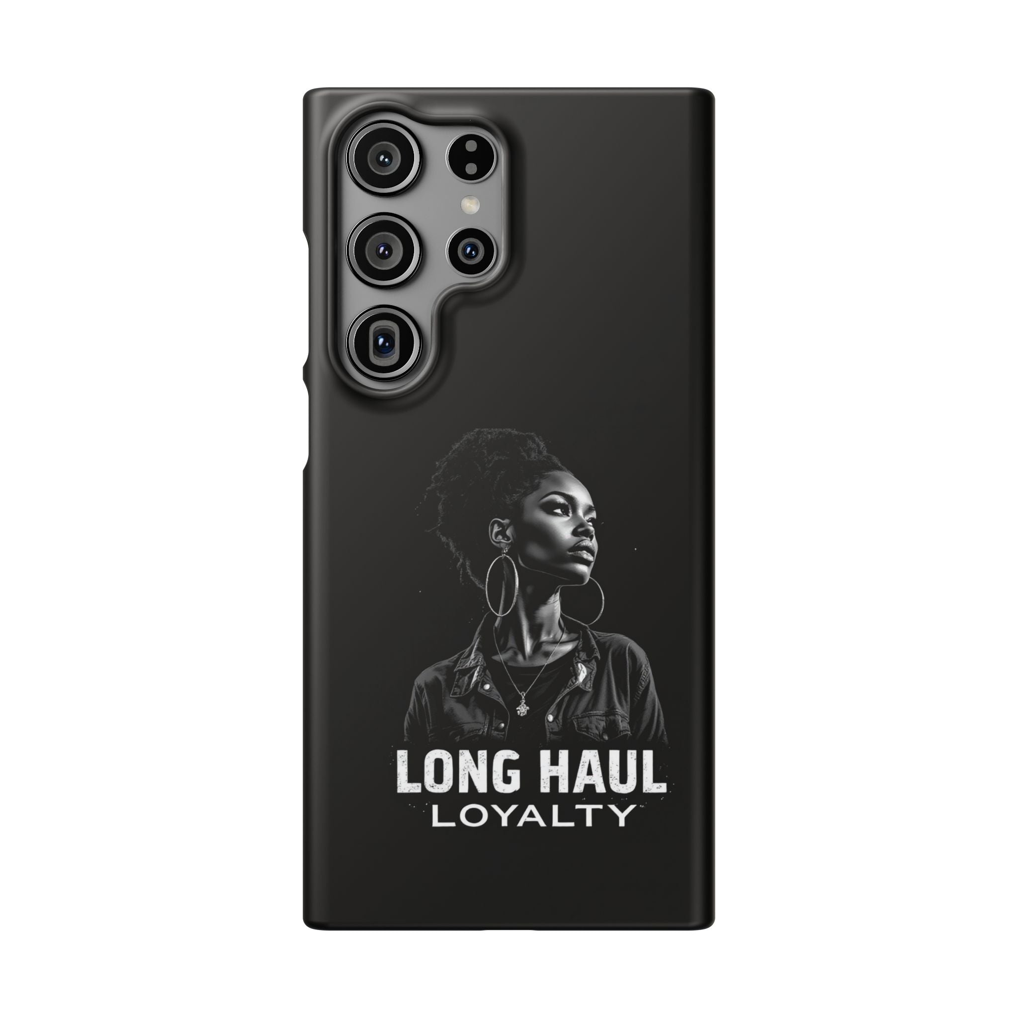 Phone Case — "Long Haul Loyalty" Black Portrait Snap Case