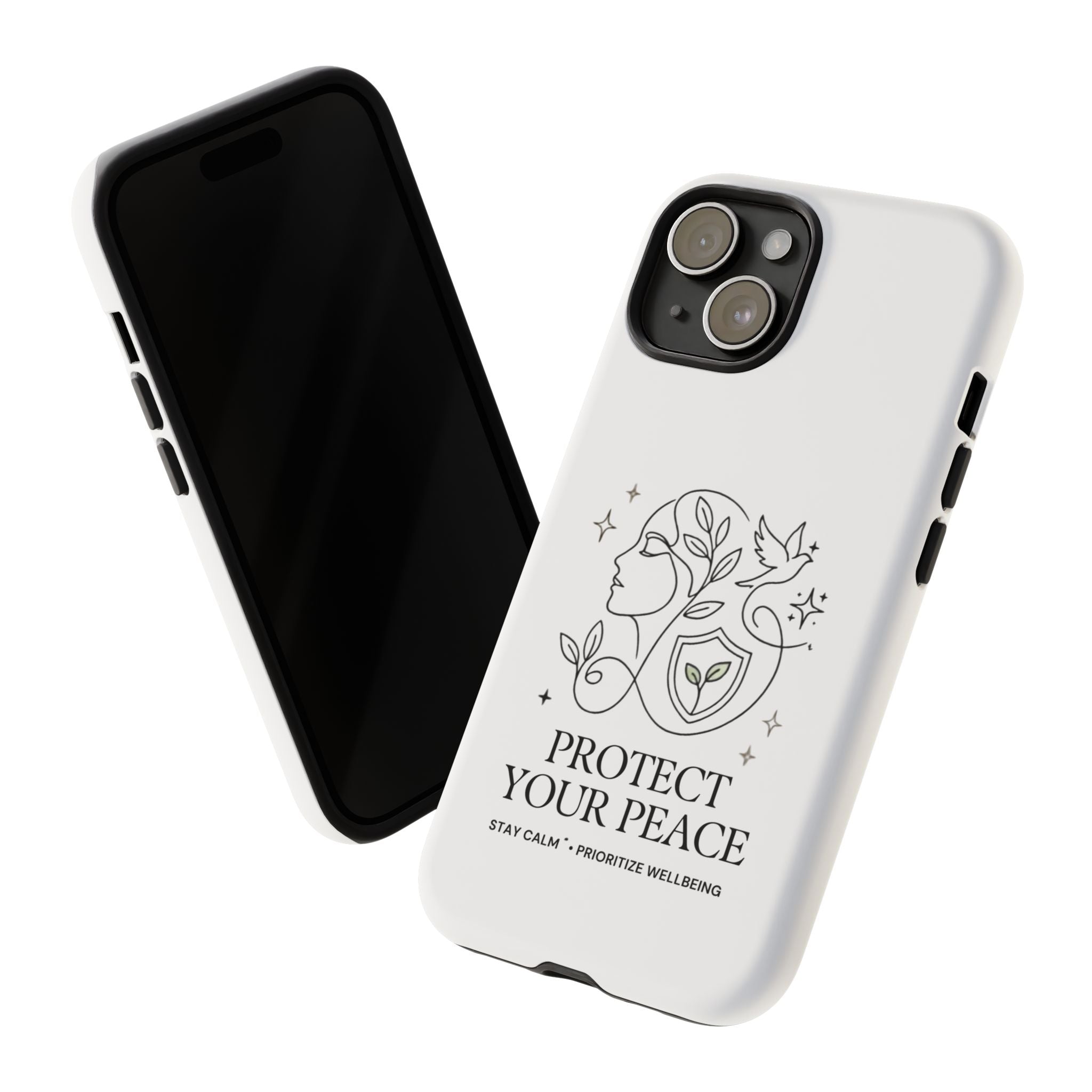Protect Your Peace Phone Case – Minimalist Wellness iPhone Cover