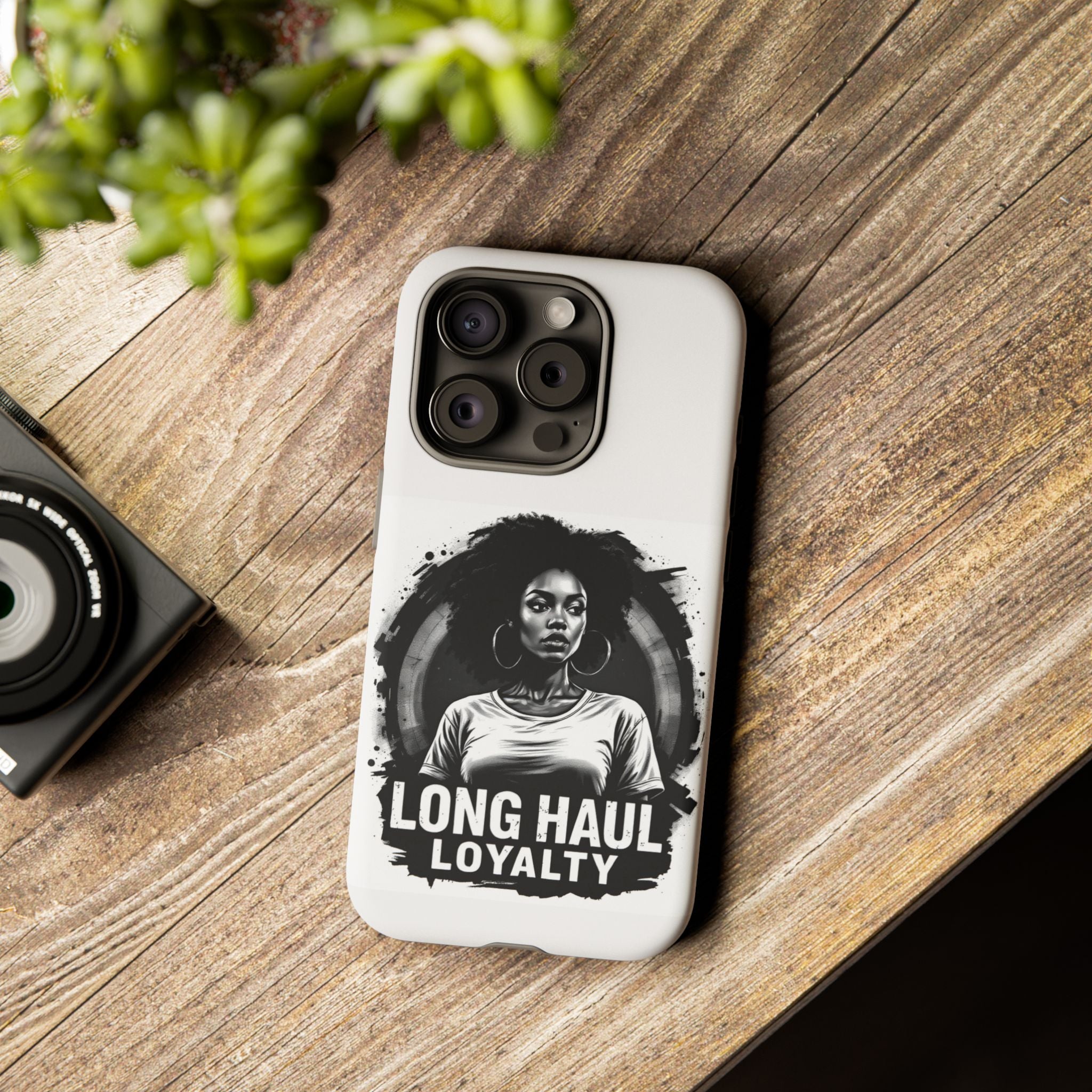 Phone Case — "Long Haul Loyalty" Black & White Portrait Protective Case