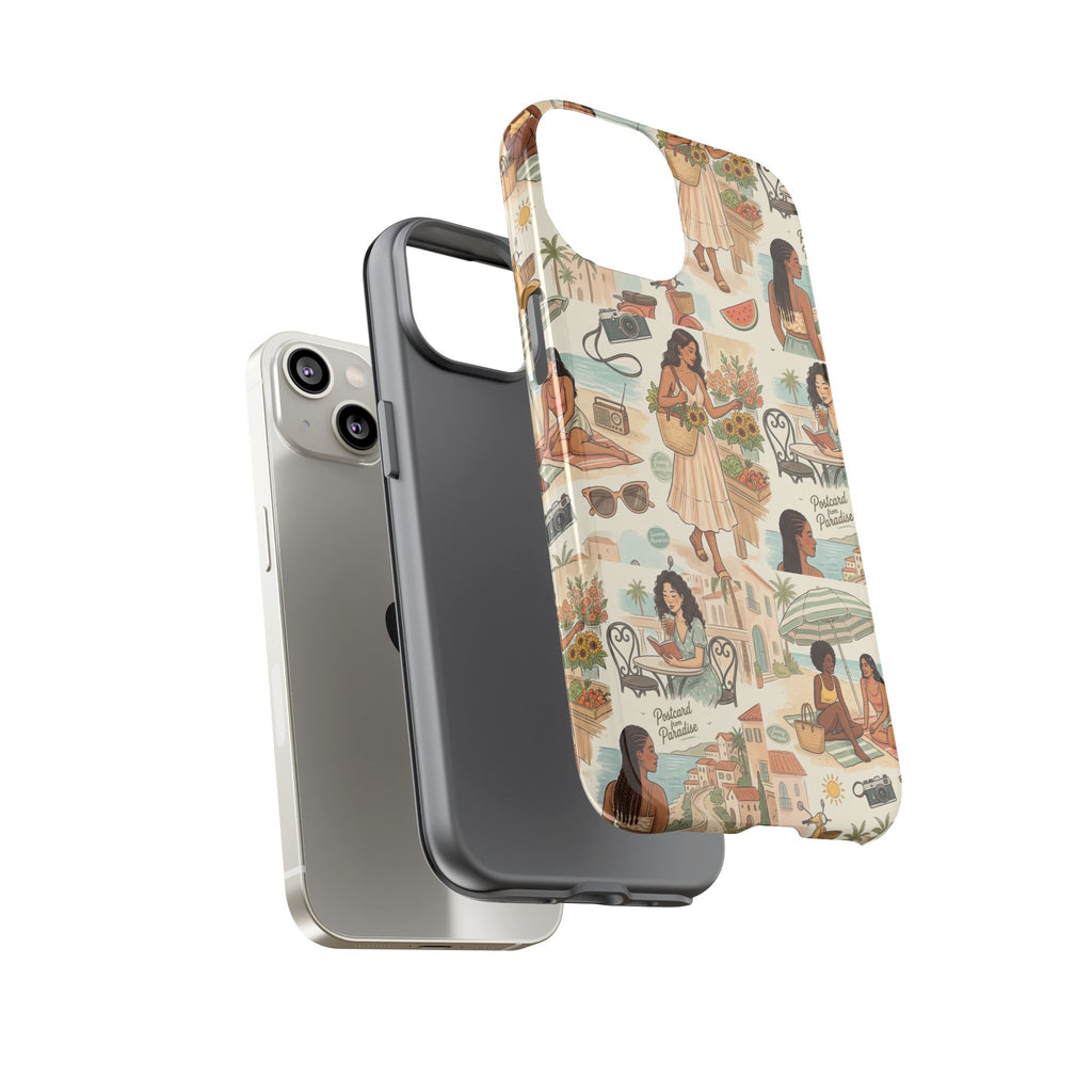 Tropical Vacation Phone Case — Vintage Beach Women Pattern