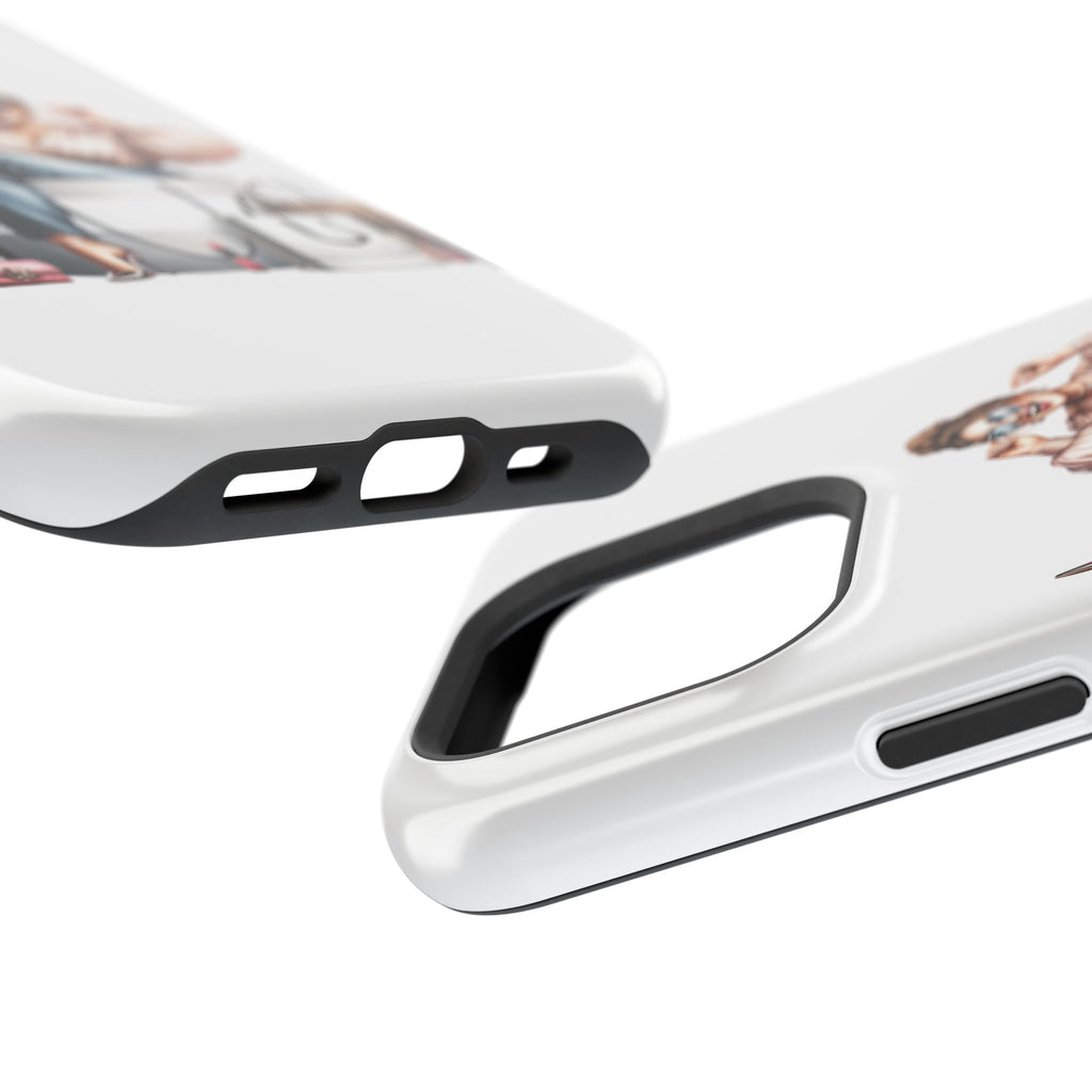Magnetic Impact-Resistant Case — Luxury Shopper Goddess on Clouds Phone Cover
