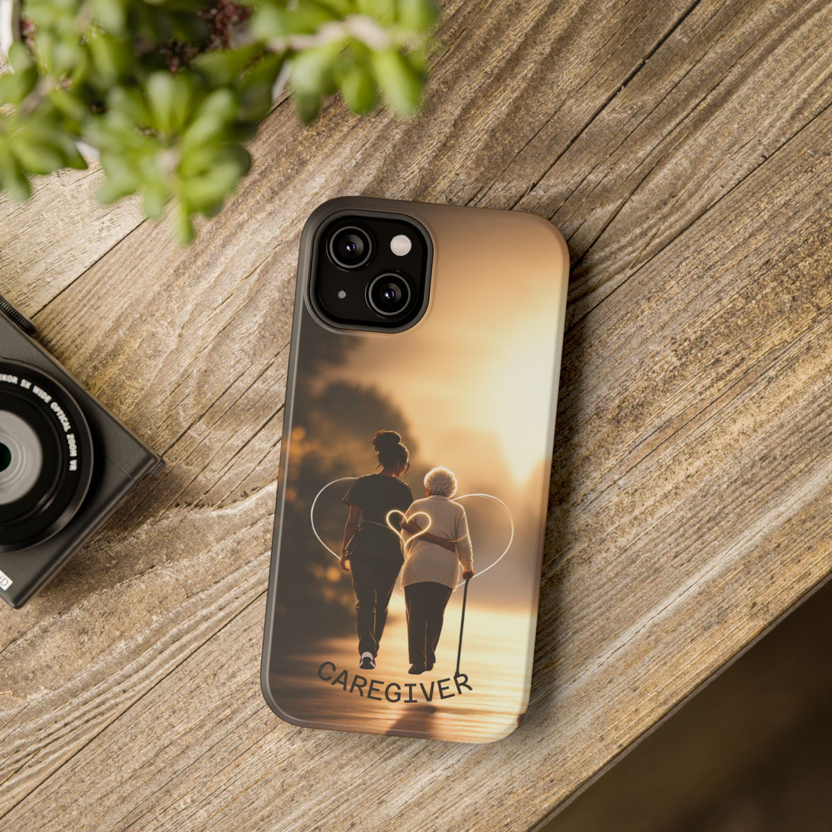 Caregiver Phone Case — Impact-Resistant Protective Case with Heart Design