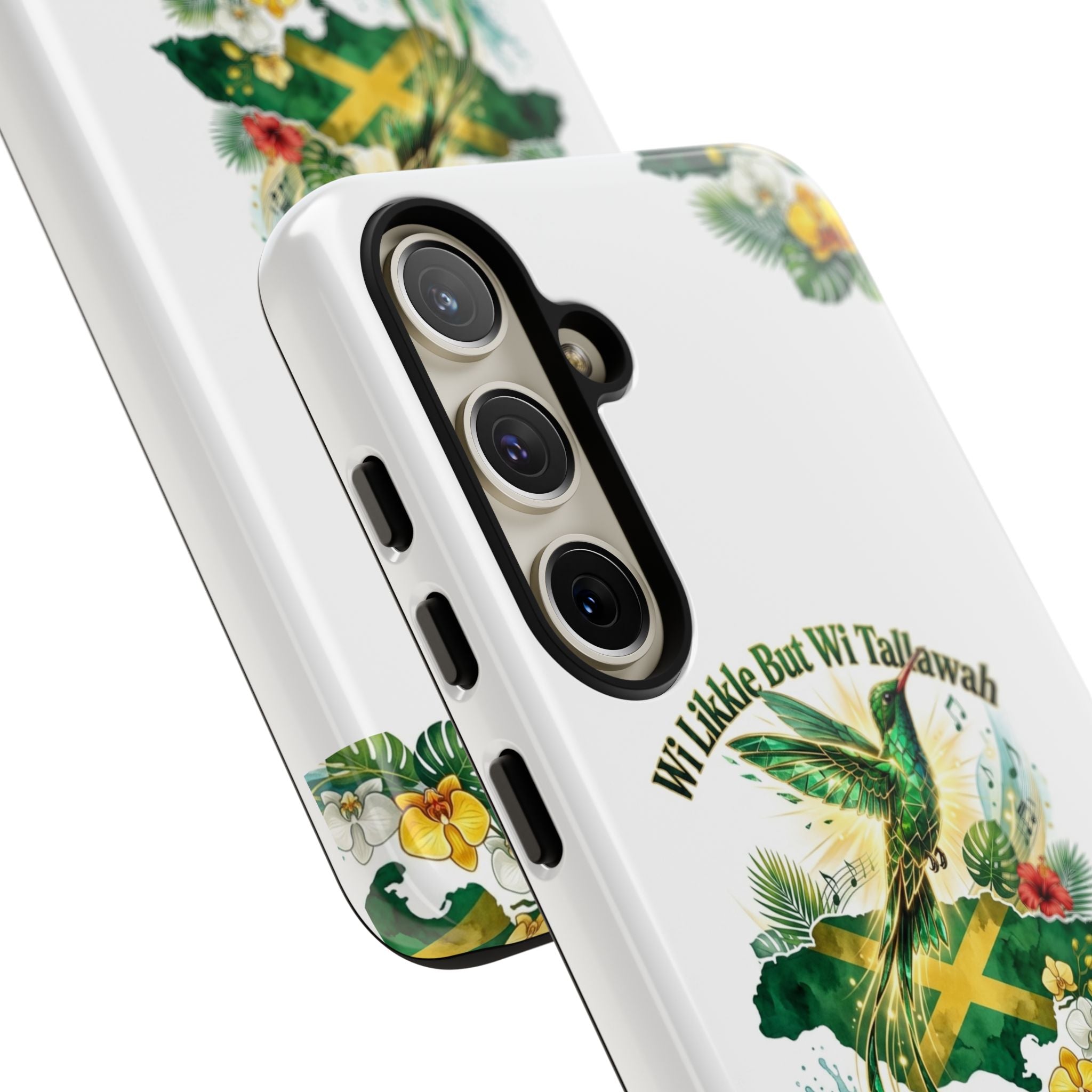 Jamaica Hummingbird Phone Case — “Wi Likkle But Wi Tallawah” Tropical Protective Cover