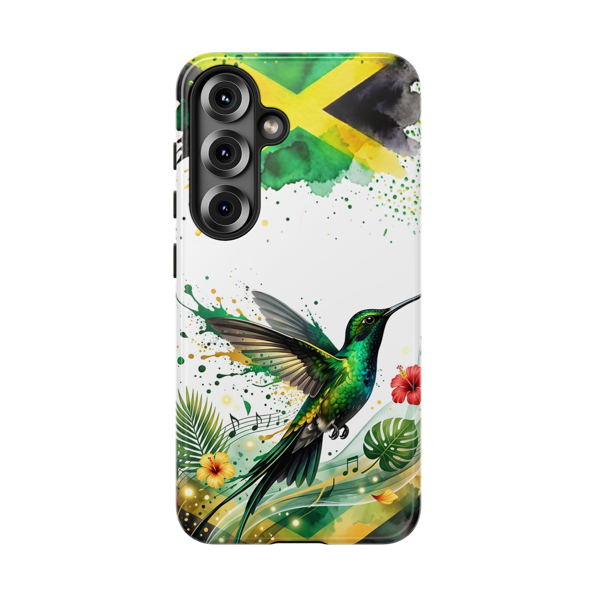 Hummingbird Jamaica Tough Phone Case – Tropical Floral Protective Cover