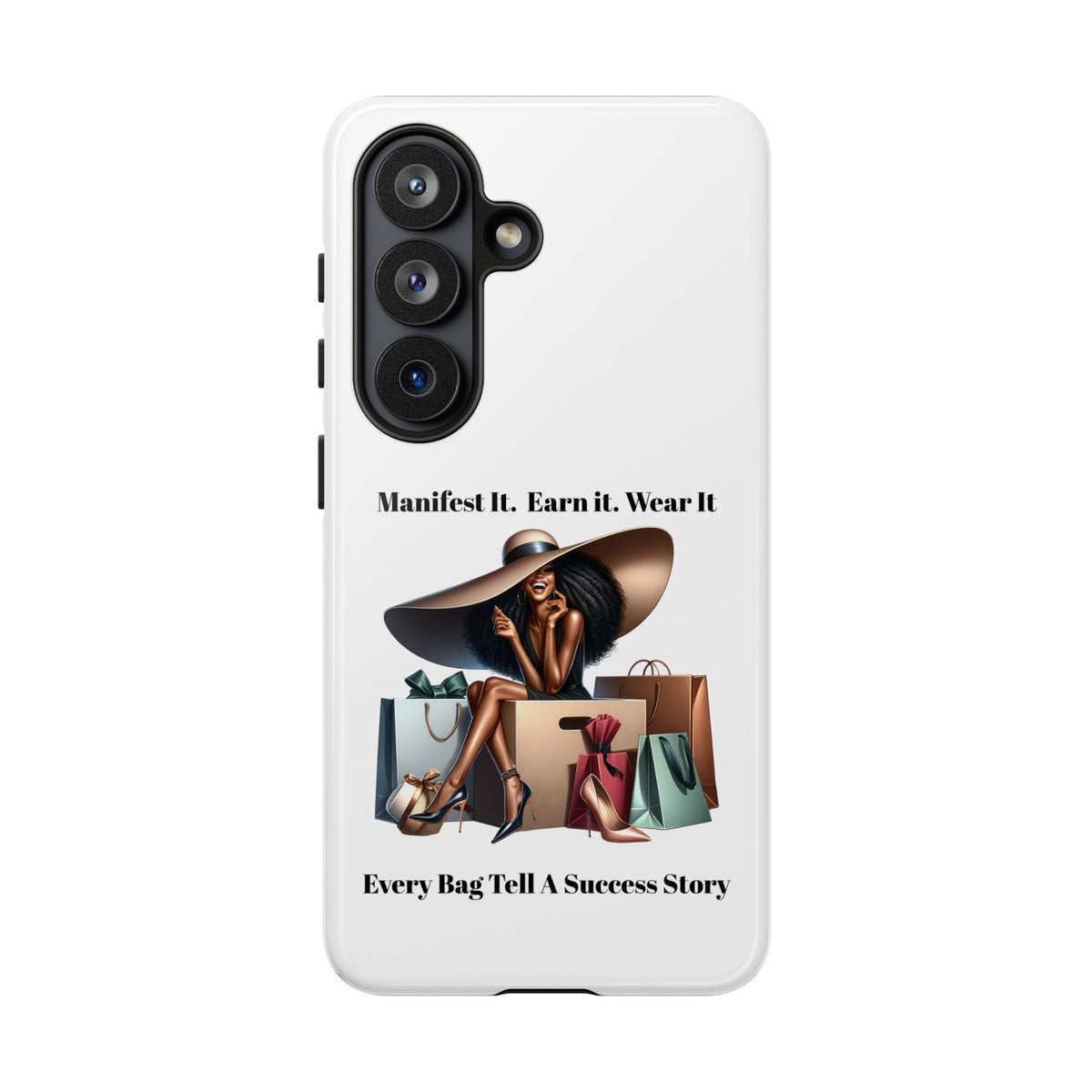 Phone Case - "Manifest It. Earn It. Wear It." Chic Shopper Design