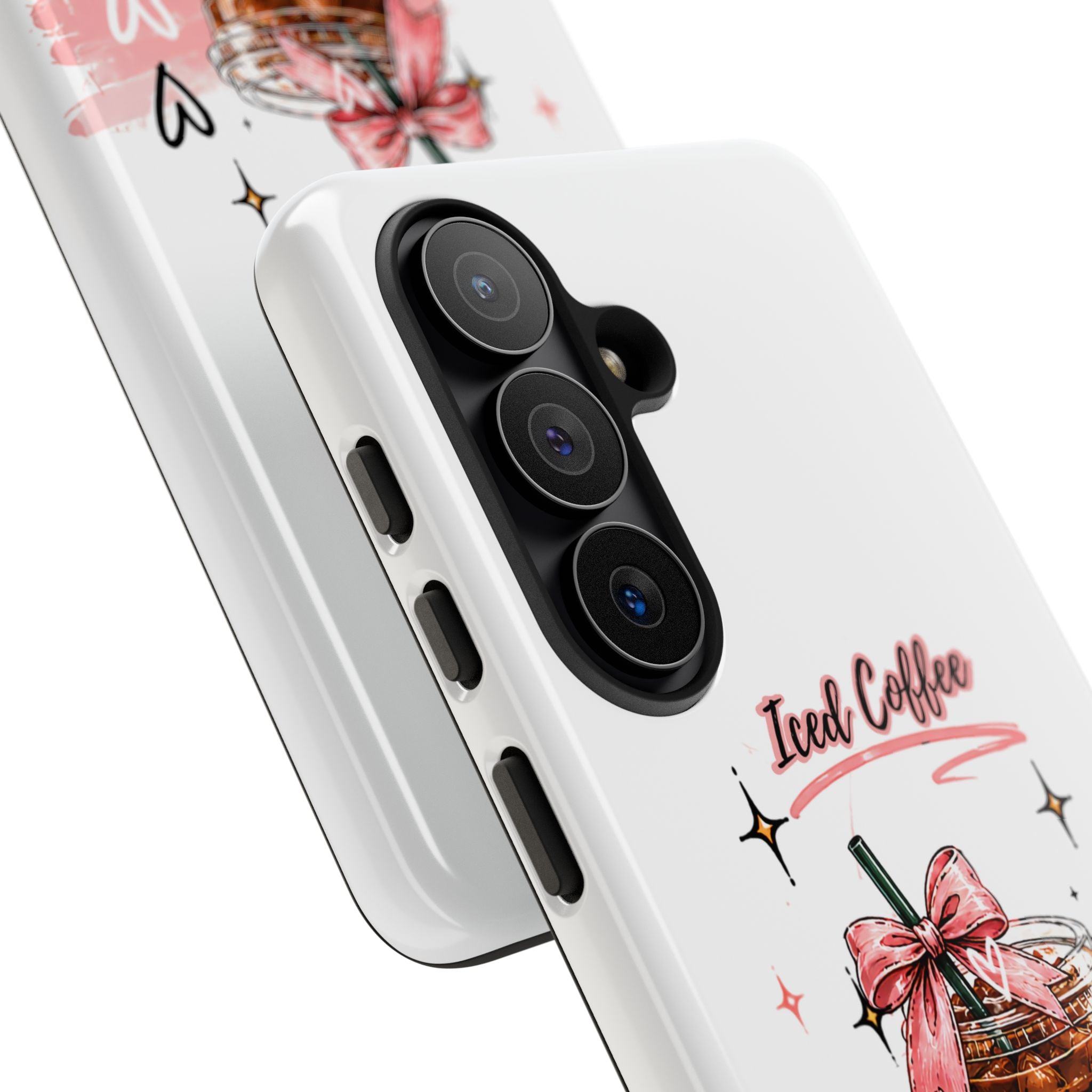 Iced Coffee Phone Case – Cute Pink Boba Design ("Iced coffee is my person")