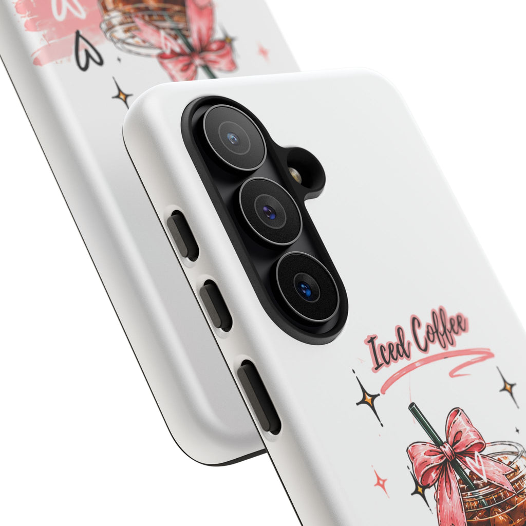 Iced Coffee Phone Case – Cute Pink Boba Design ("Iced coffee is my person")