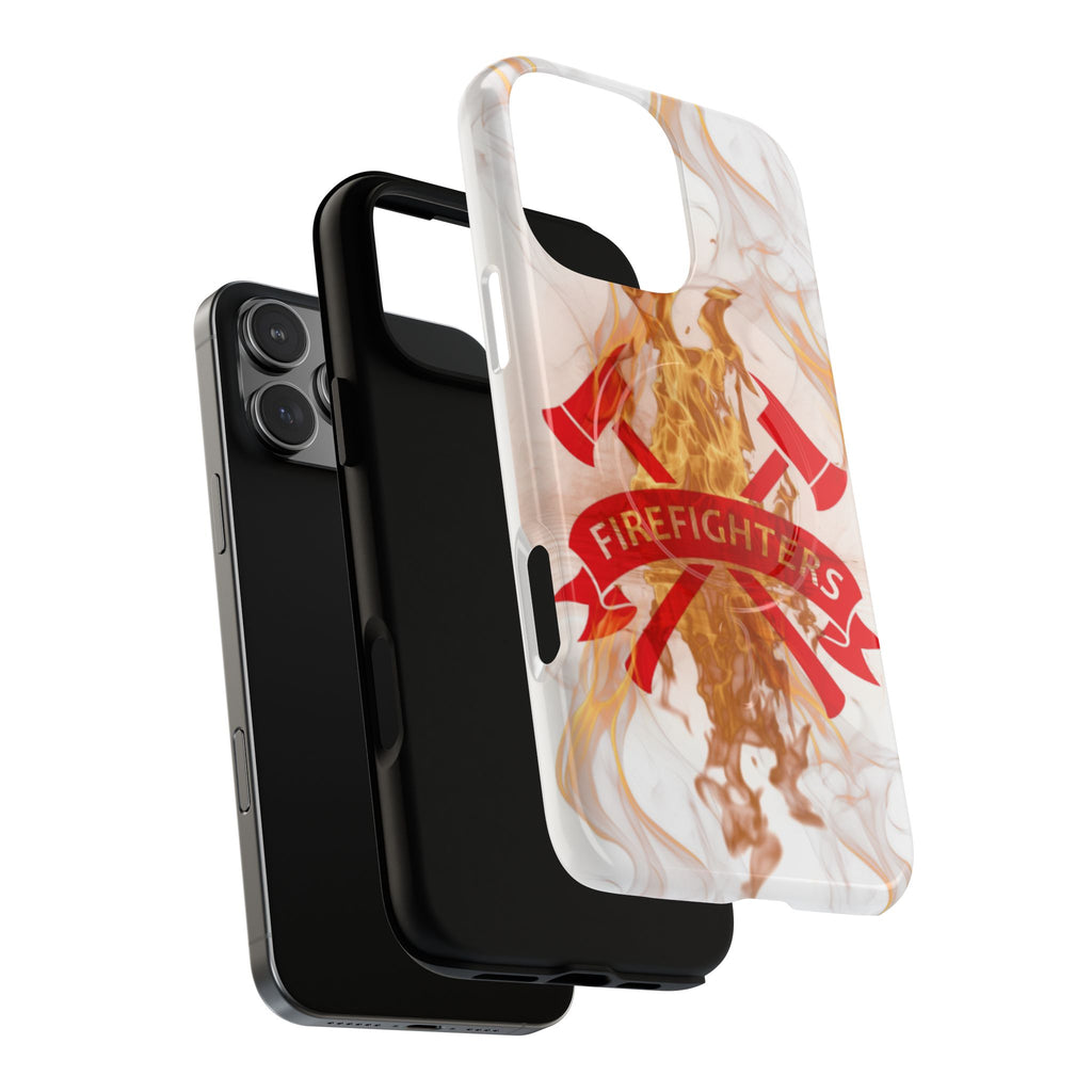 Firefighter Emblem Tough Magnetic Phone Case — Flame Design