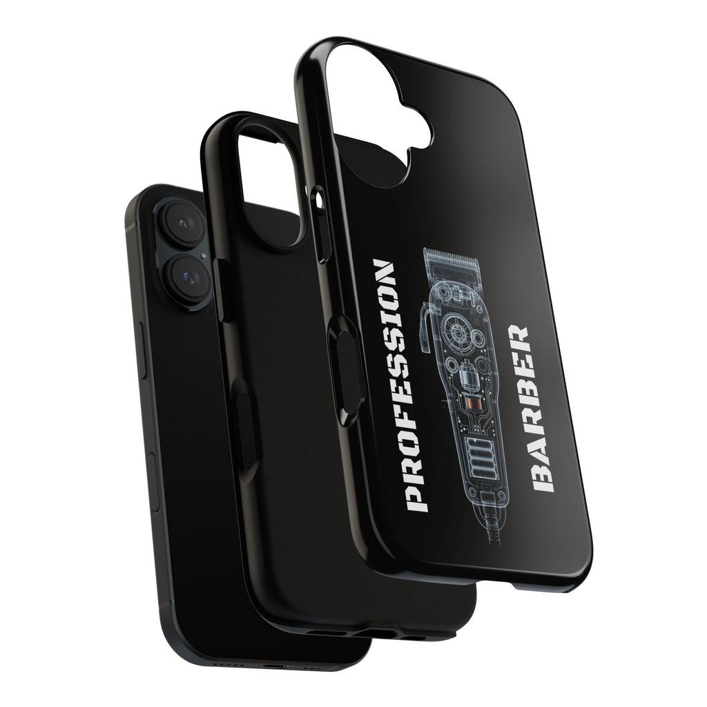 Barber Clip Cord X‑Ray Tough Phone Case – Professional Barber Gift