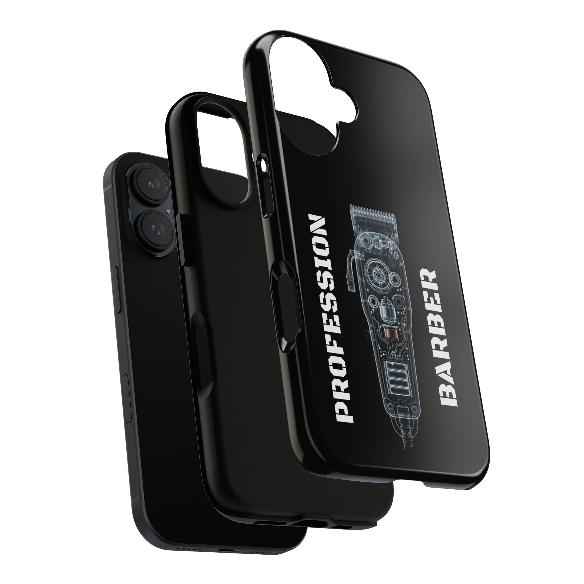 Barber Clip Cord X‑Ray Tough Phone Case – Professional Barber Gift