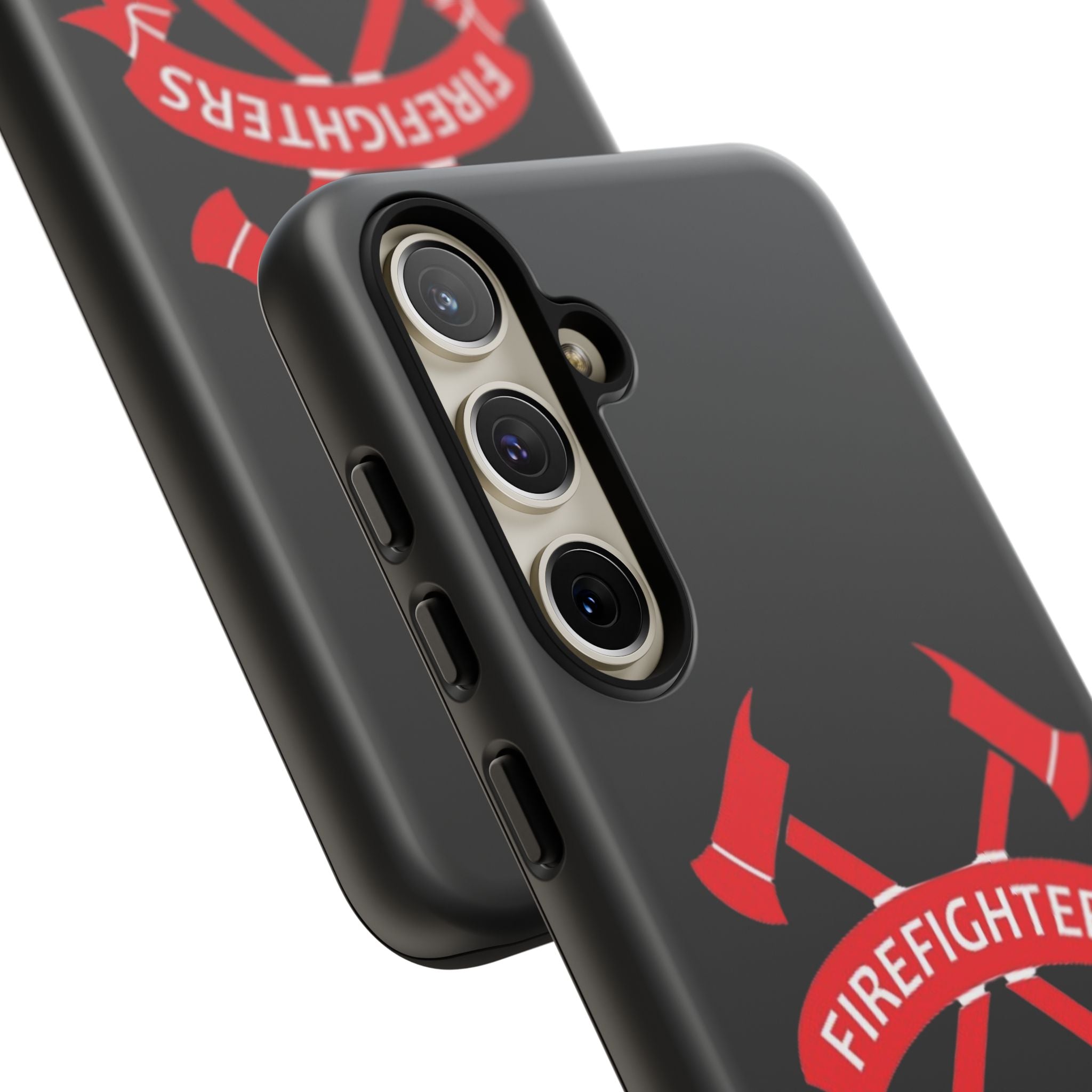 Firefighters Tough Phone Case — Red Crossed Axes Design