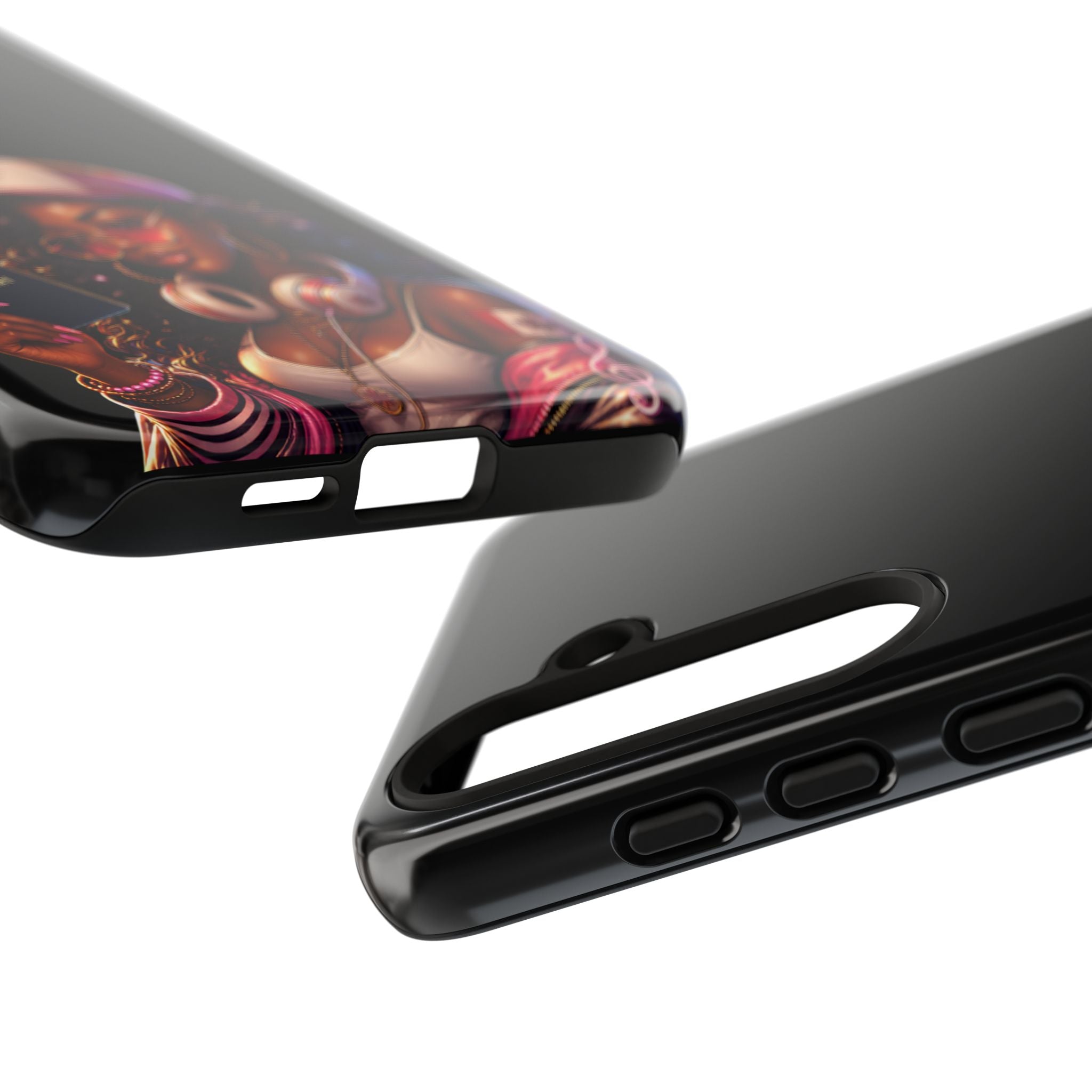 Canadian Vibes Phone Case — Afrobeat Girl with Headphones & Passport Design