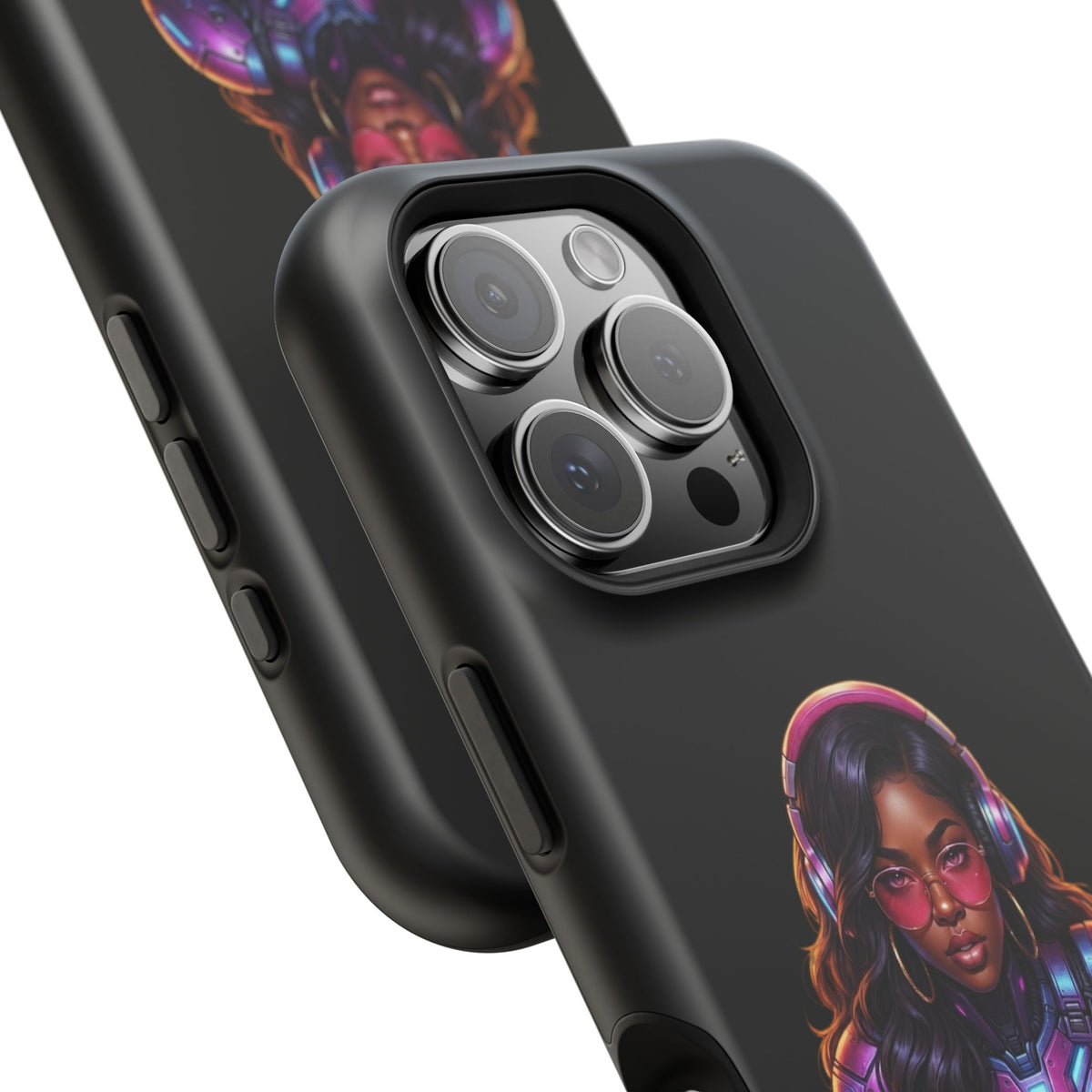 Gamer Girl Cyber Armor Phone Case — Impact‑Resistant Protective Cover