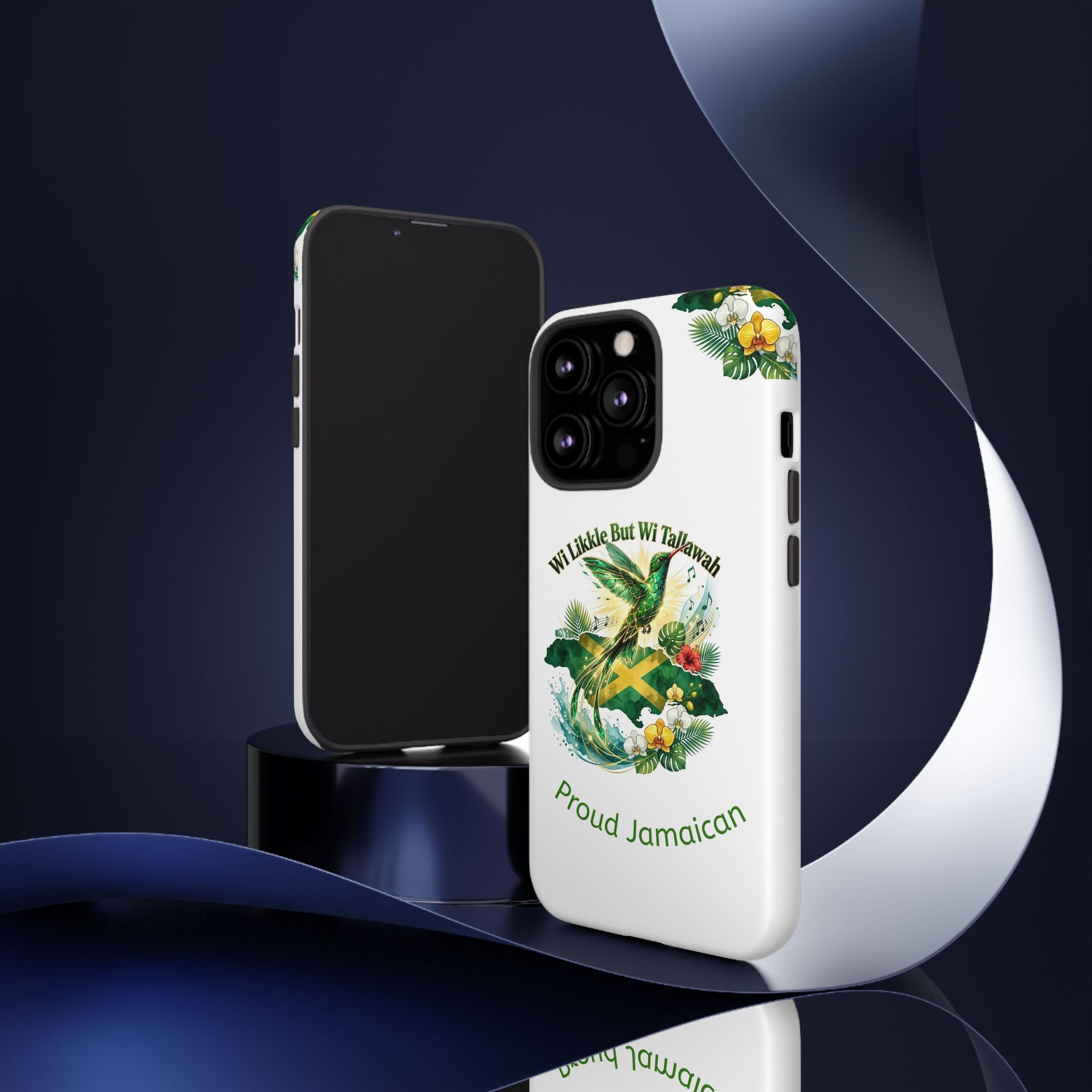 Jamaica Hummingbird Phone Case — “Wi Likkle But Wi Tallawah” Tropical Protective Cover
